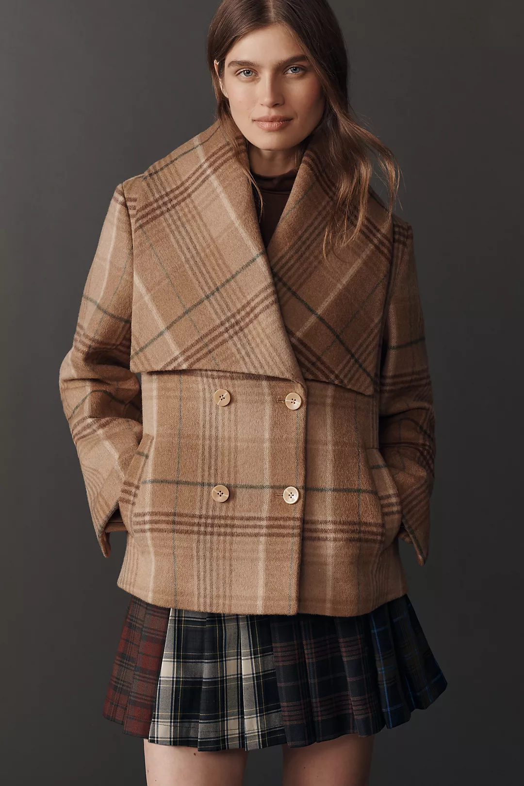 Soia & Kyo Double-Breasted Wool Jacket