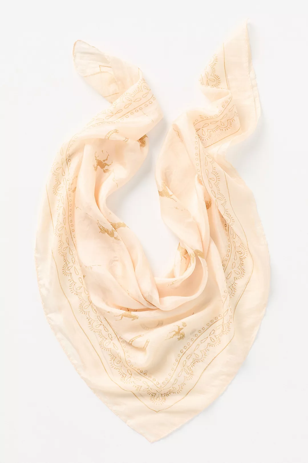 By Anthropologie Large Printed Silk Scarf