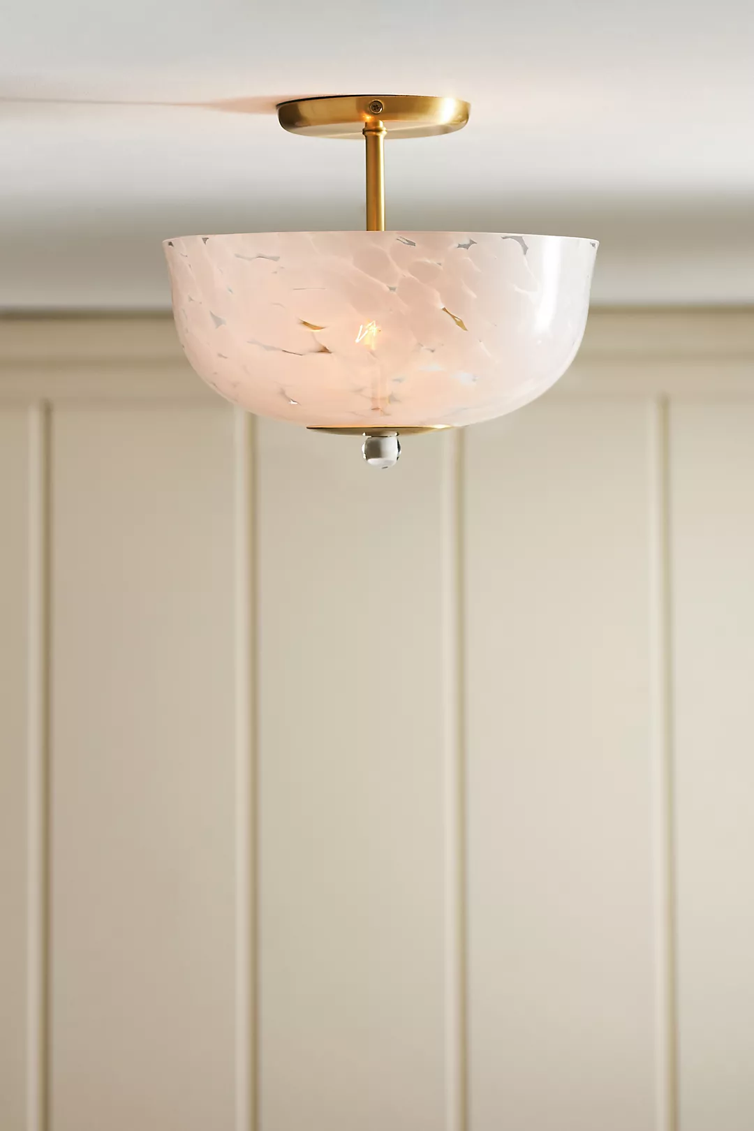 Marguerite Dotted Glass Flush Mount