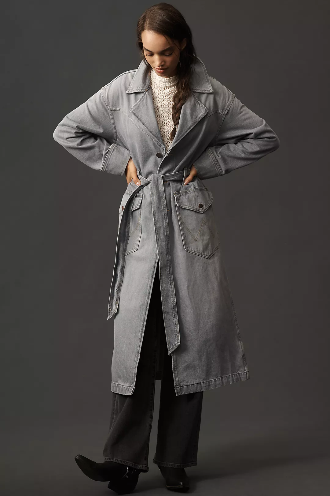 Wrangler Western Denim Trench Coat