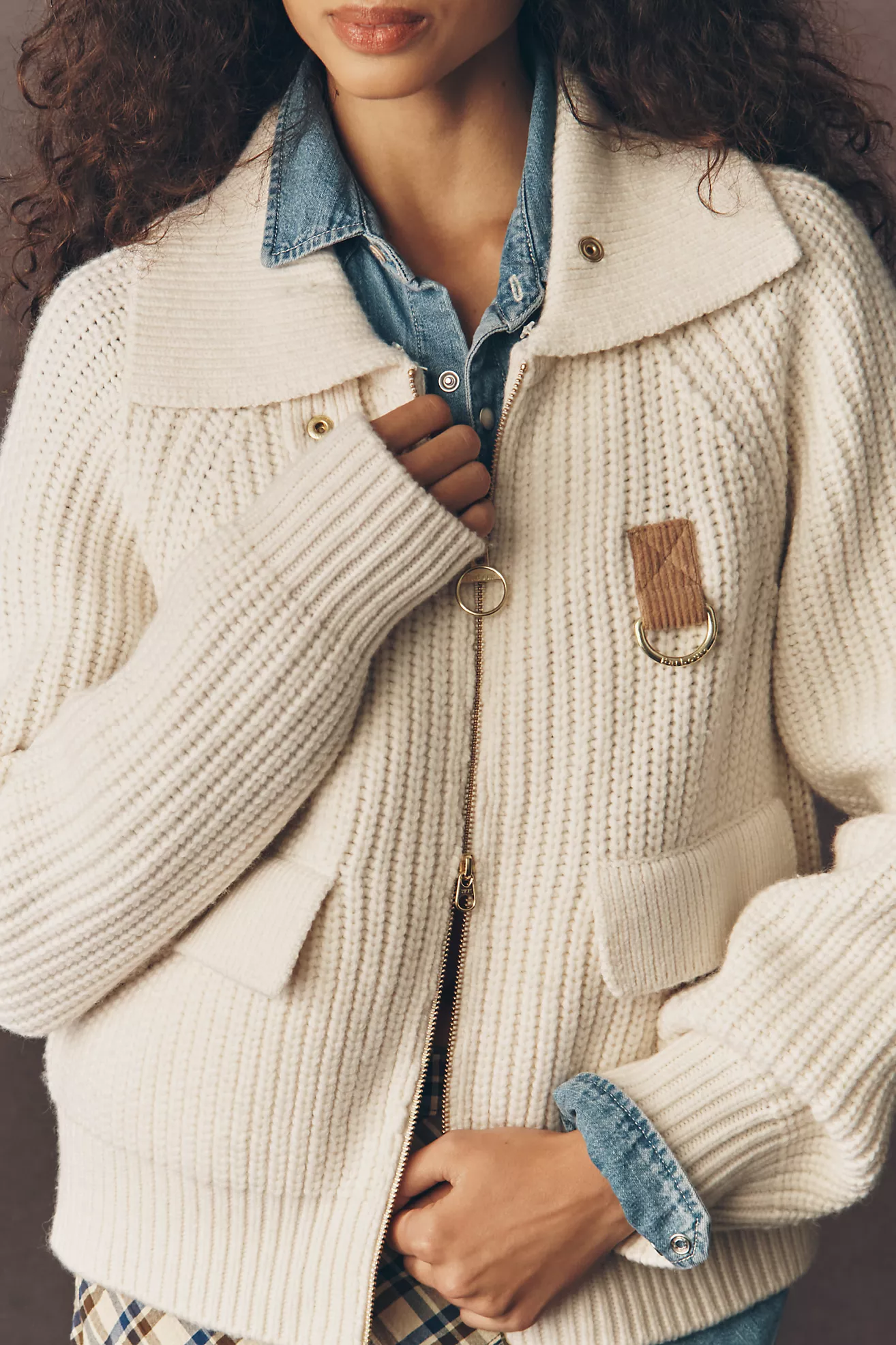 Barbour Marla Knitted Bomber Sweater