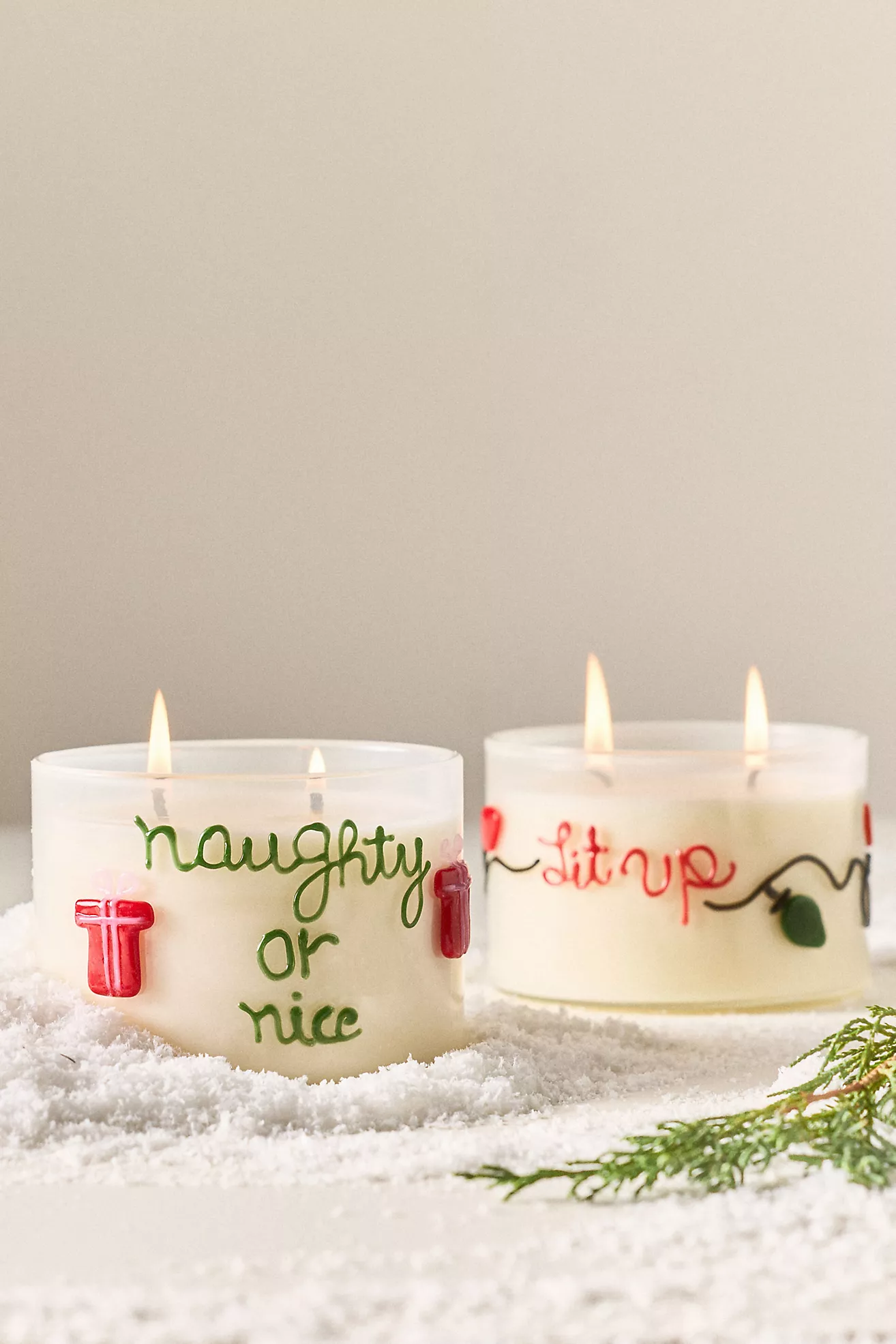 Festive Notes Naughty or Nice Gourmand Caramel Spice Wonderland Glass Candle