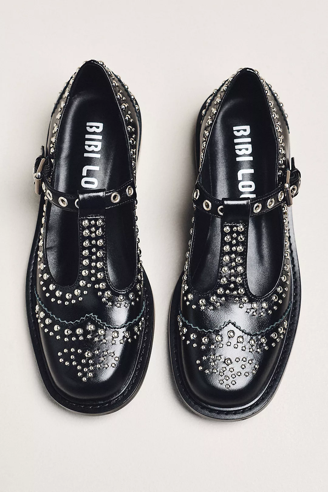 Bibi Lou Studded T-Strap Mary Janes