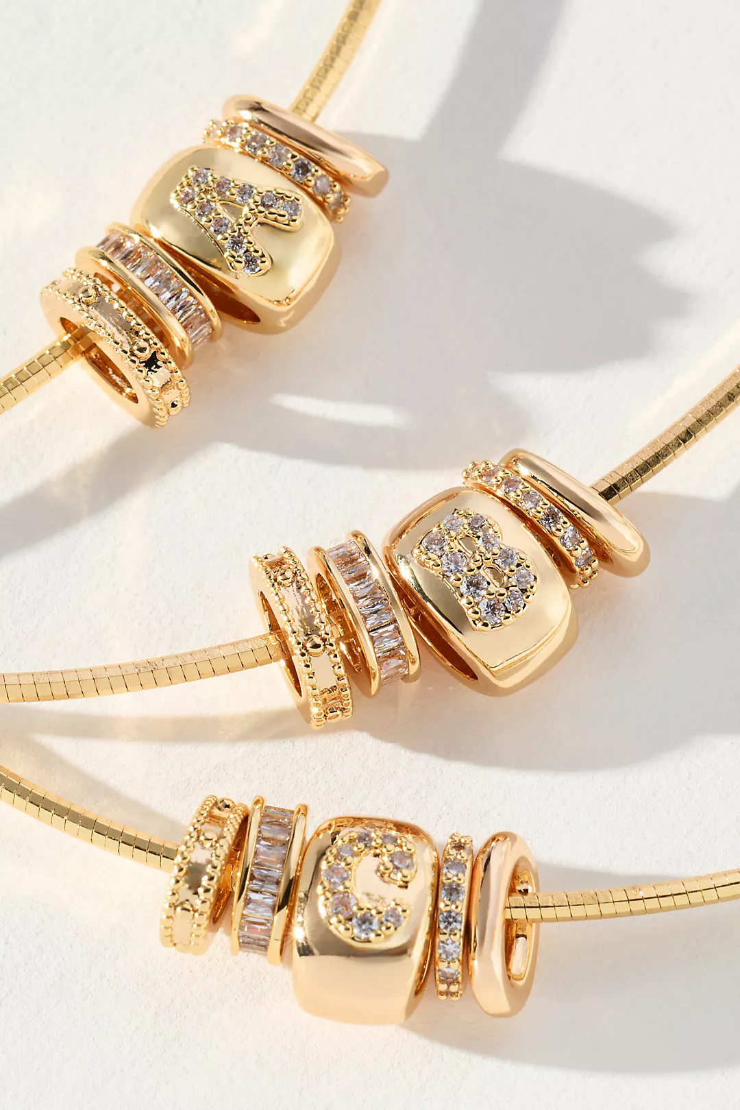 Donut Charm Monogram Necklace