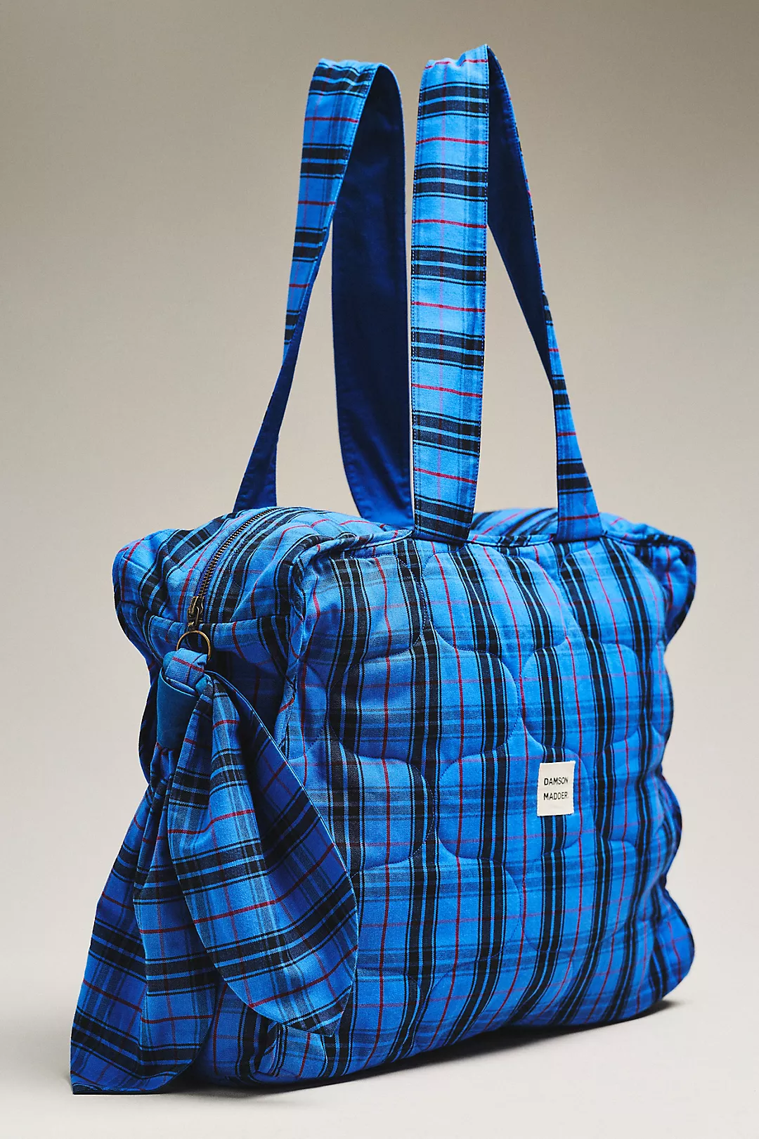 Damson Madder Large Checkered Tote