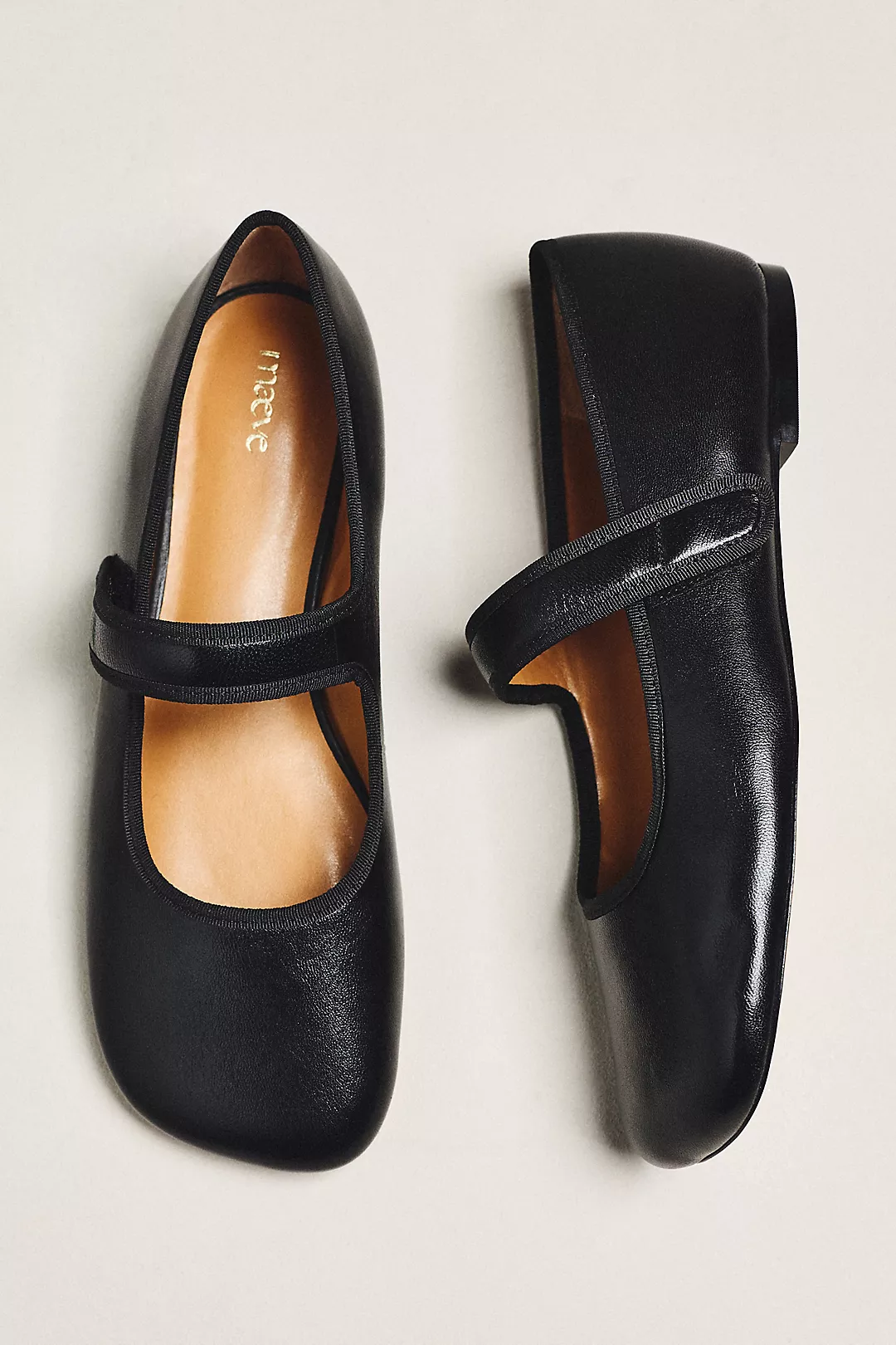 Maeve Square-Toe Mary Jane Flats