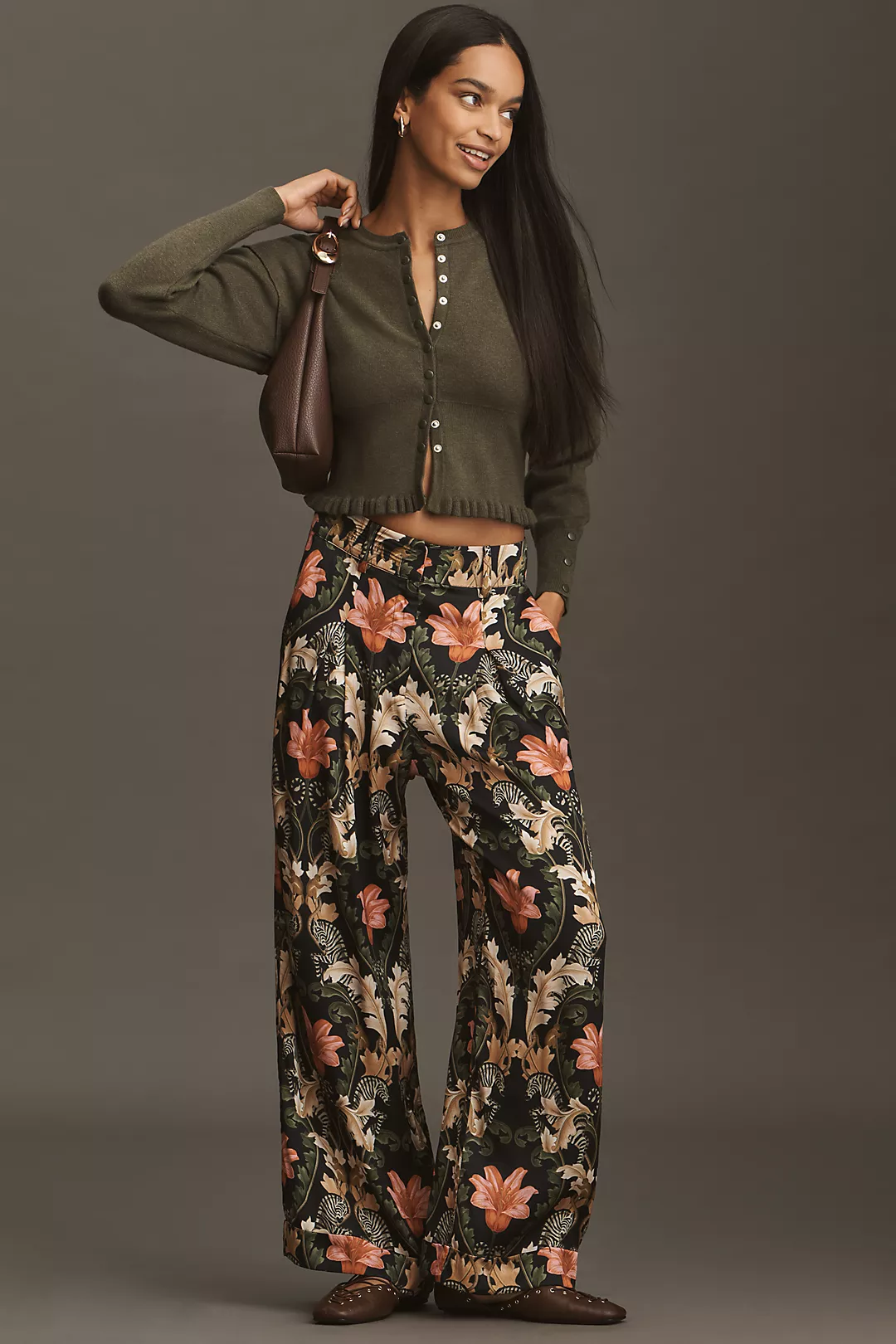Farm Rio x Anthropologie Floral Trouser Pants