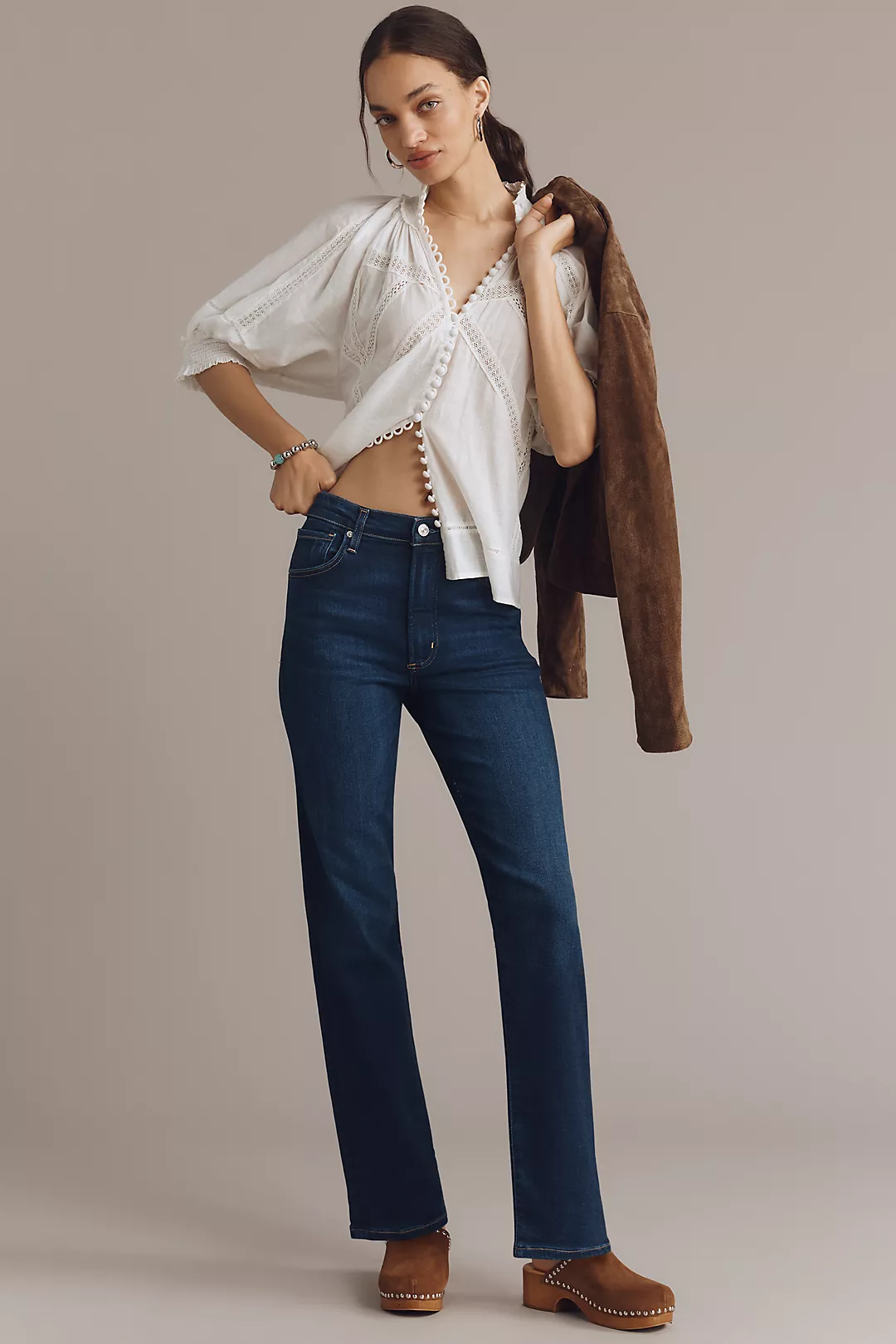 Citizens of Humanity Caia High-Rise Slim Straight-Leg Jeans