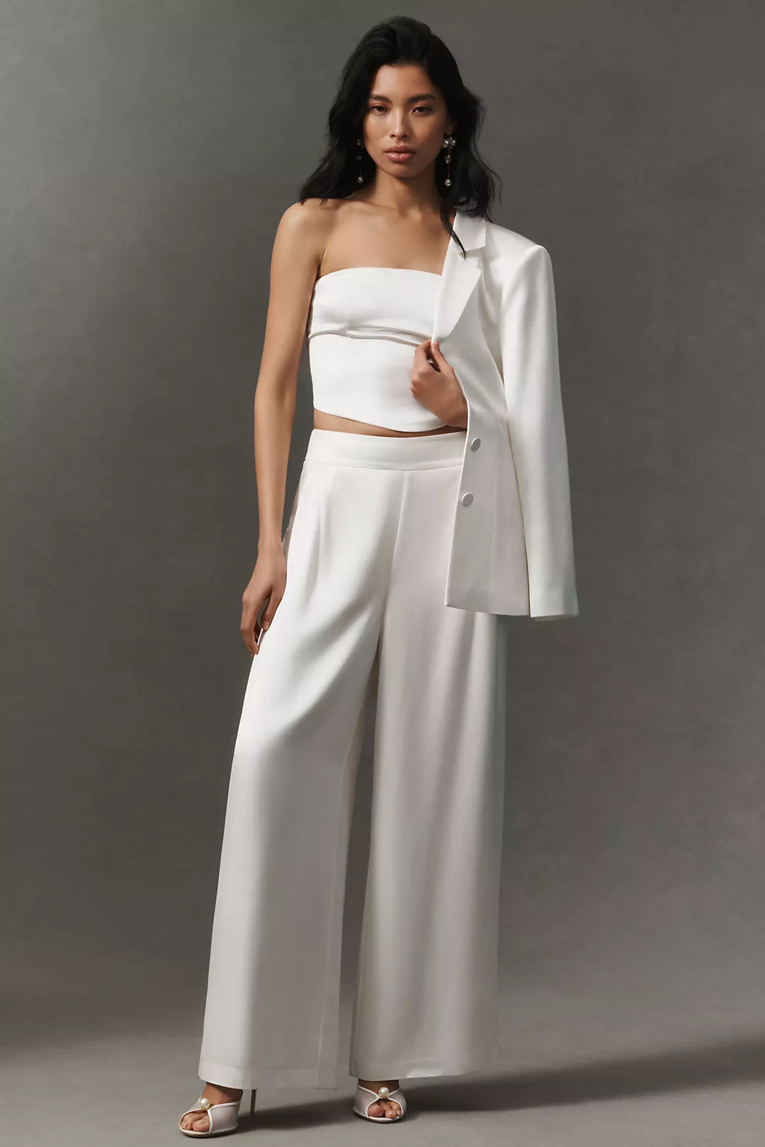 The Vienna Satin Wide-Leg Trousers by Mare Mare