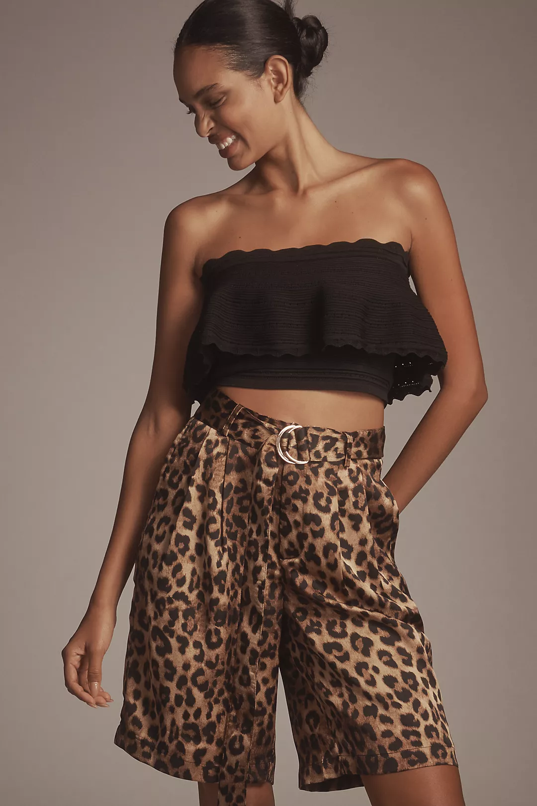 Bishop + Young Silky Belted Bermuda Shorts