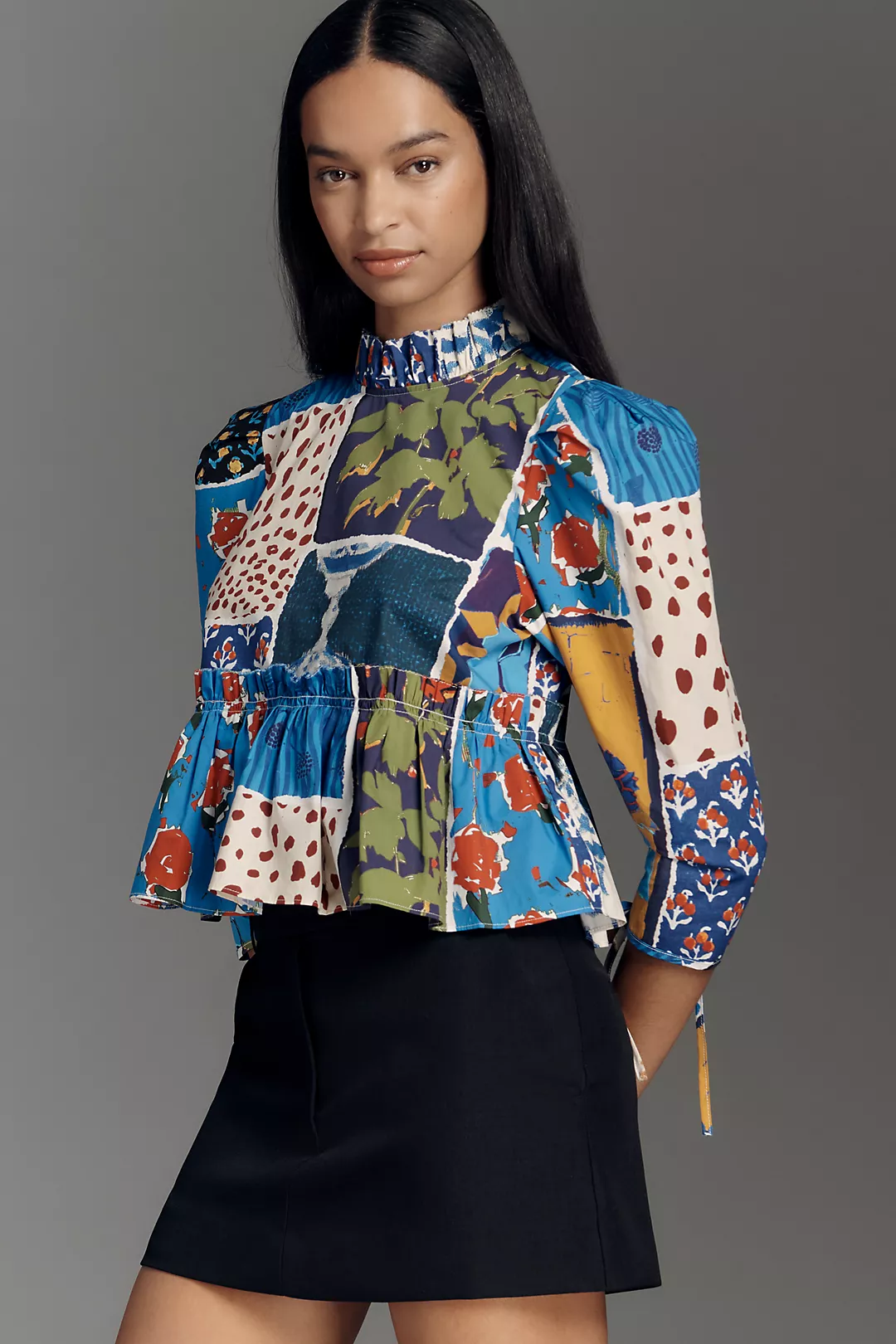 Hunter Bell Willa Cropped Peplum Top