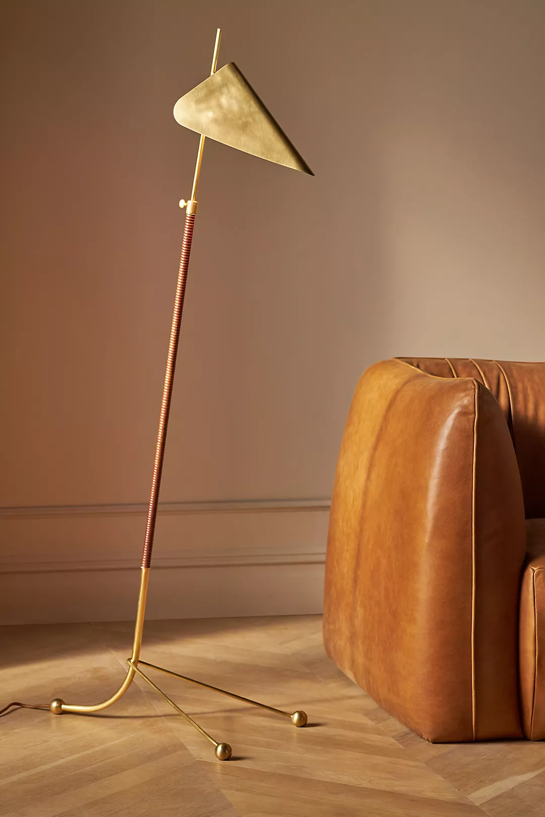 Moresby Brass Floor Lamp