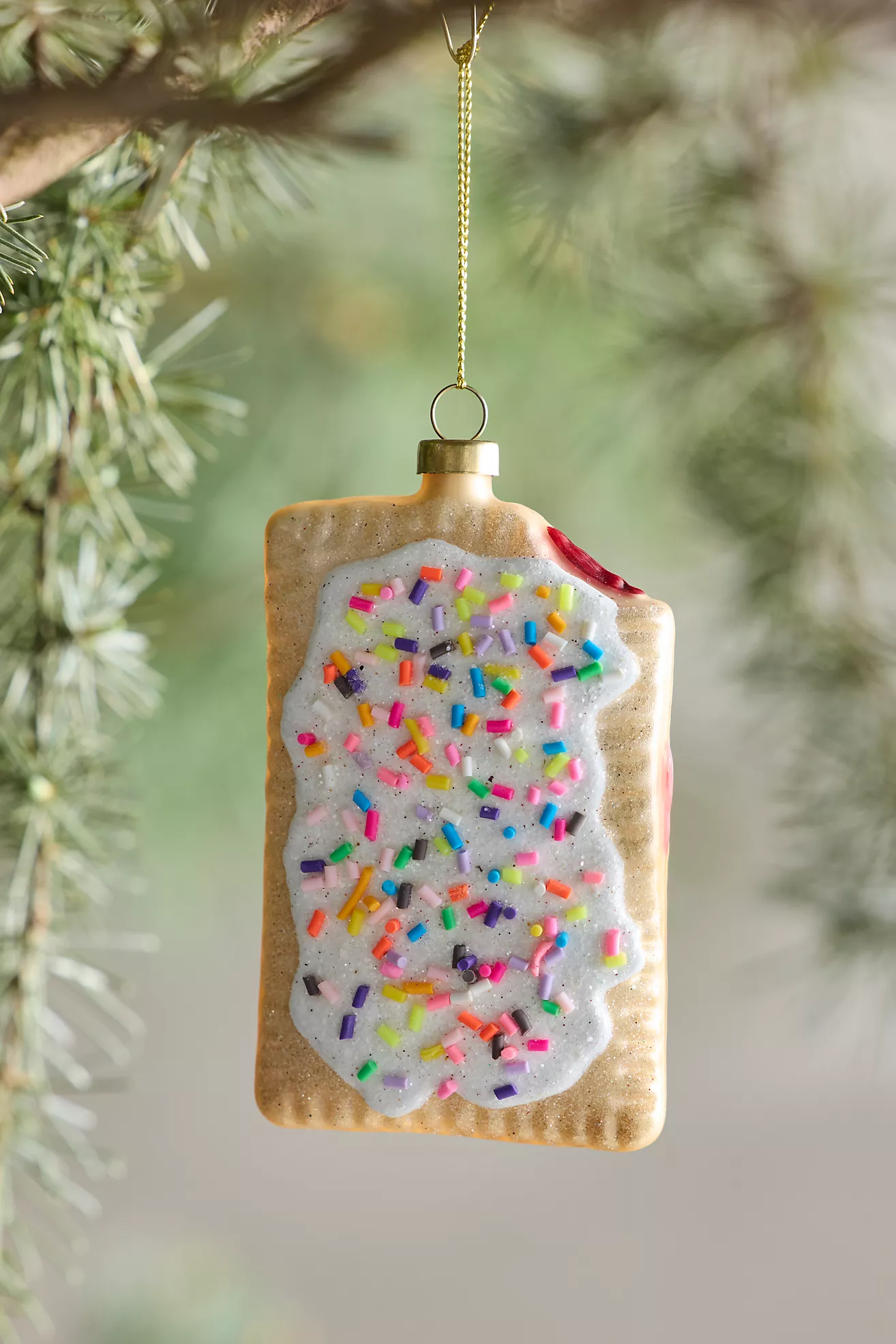 Toaster Pastry Glass Ornament
