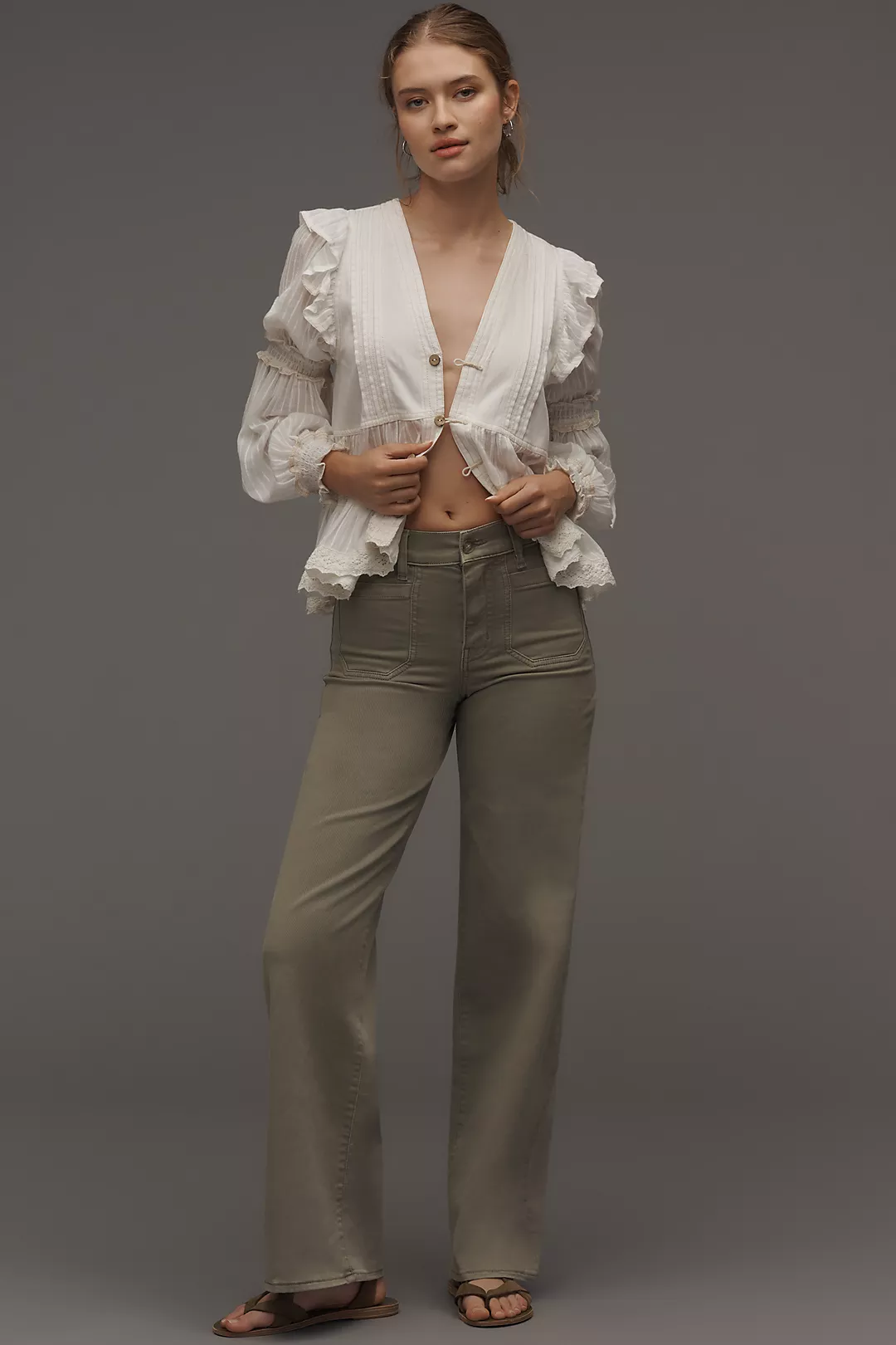 FRAME Le Slim Palazzo Modernist High-Rise Wide-Leg Jeans