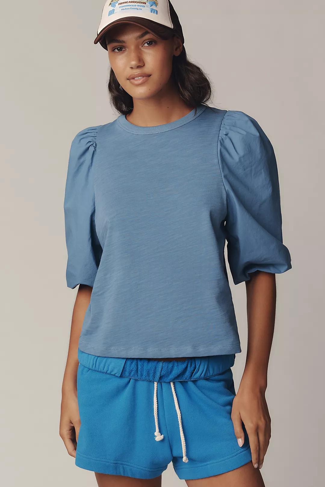 Nation Los Angeles Tippi Puff-Sleeve Top