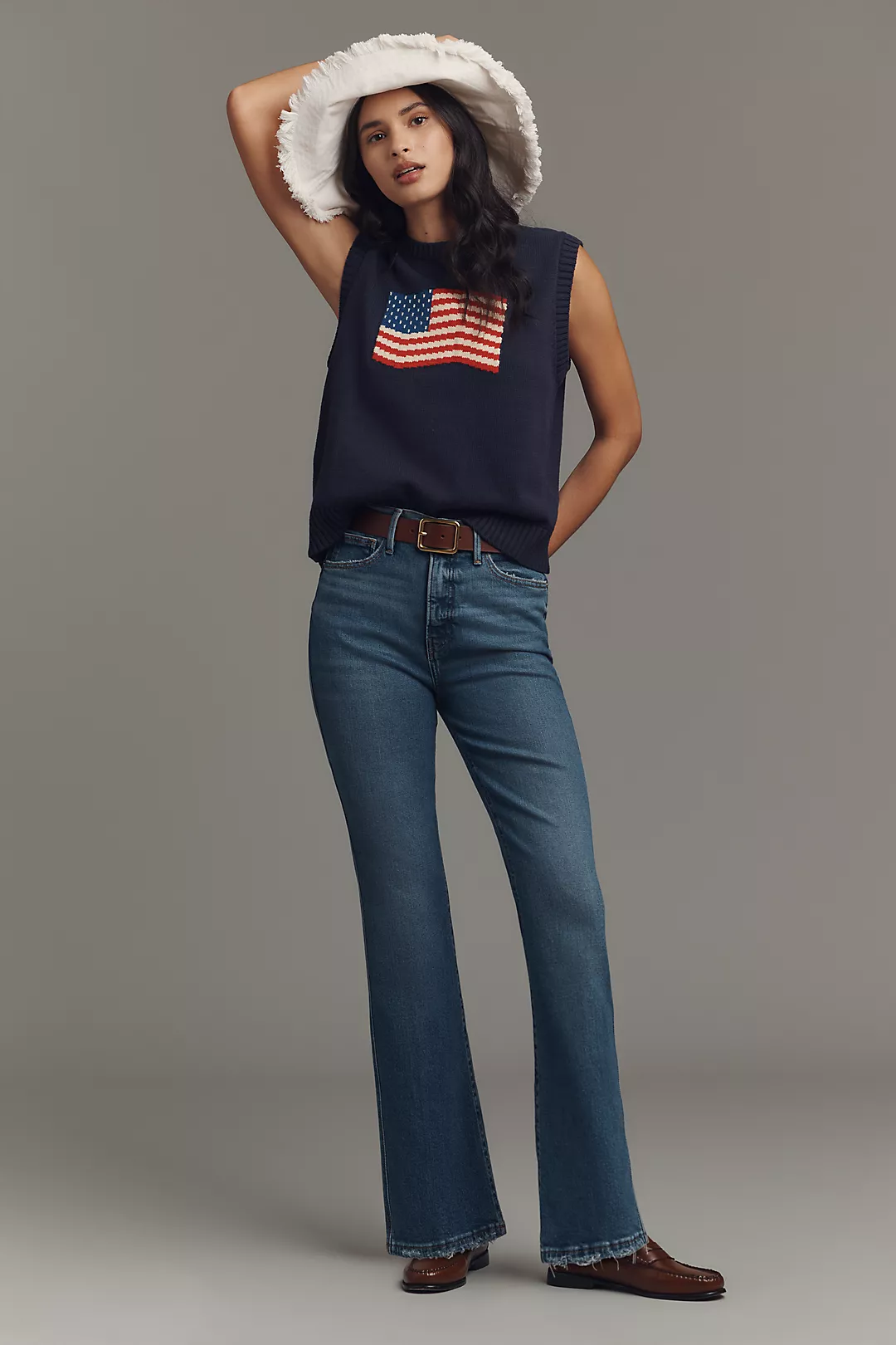 Good American Good Standard High-Rise Kick-Flare Jeans
