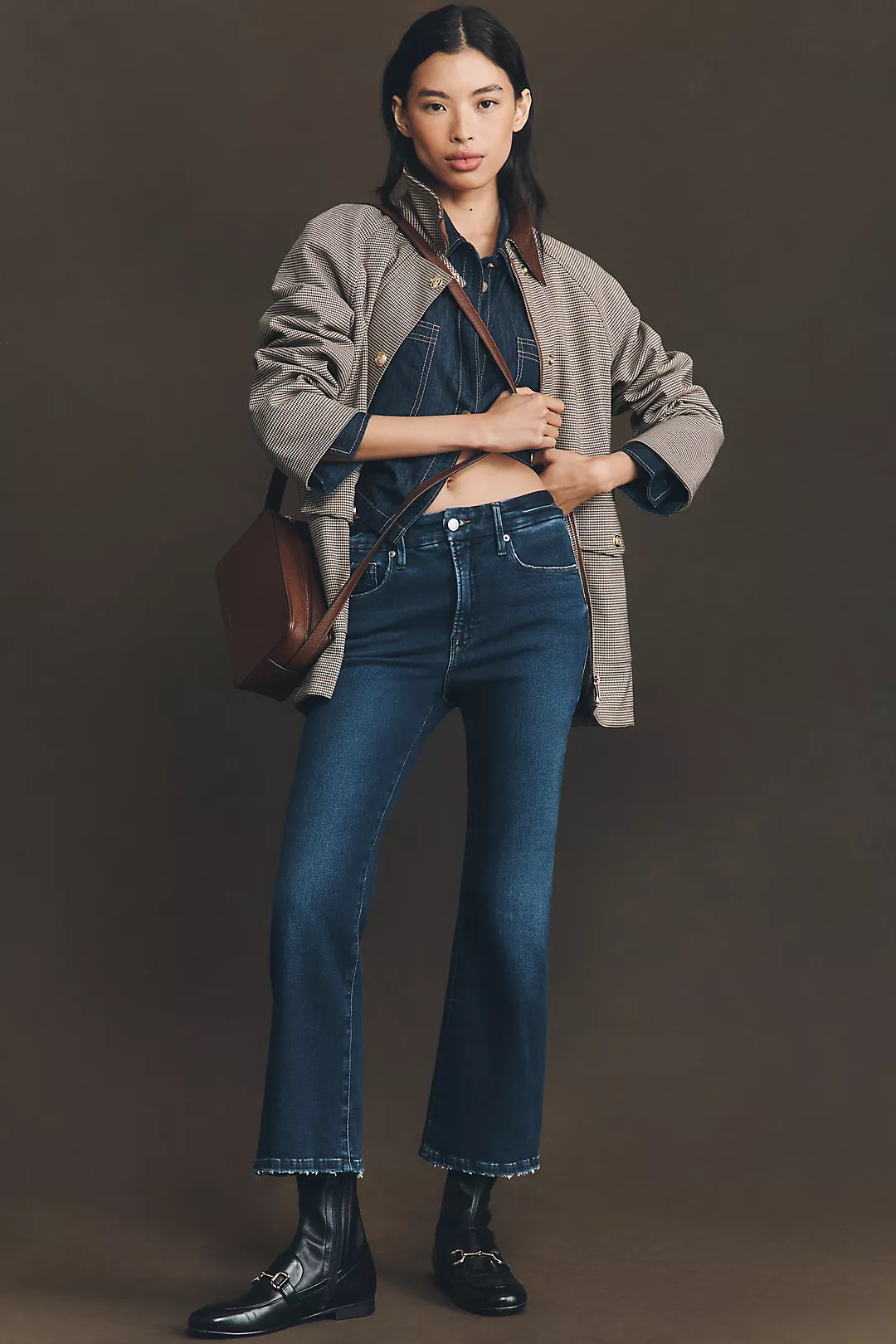 Good American Soft Tech Good Legs Crop Bootcut Jeans