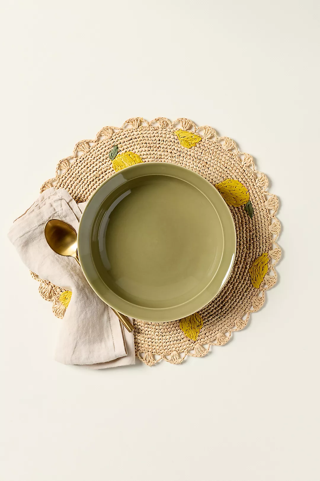 Lemons Raffia Placemat