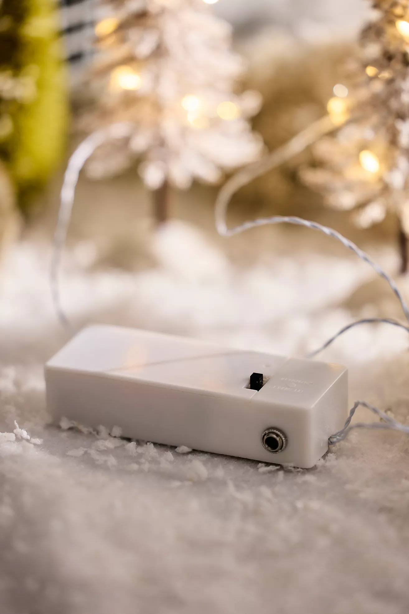 Illuminated Snowy Brush Trees, Set of 2