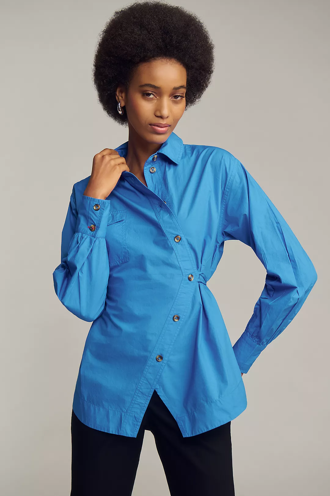 Damson Madder Lux Asymmetric Buttondown Shirt