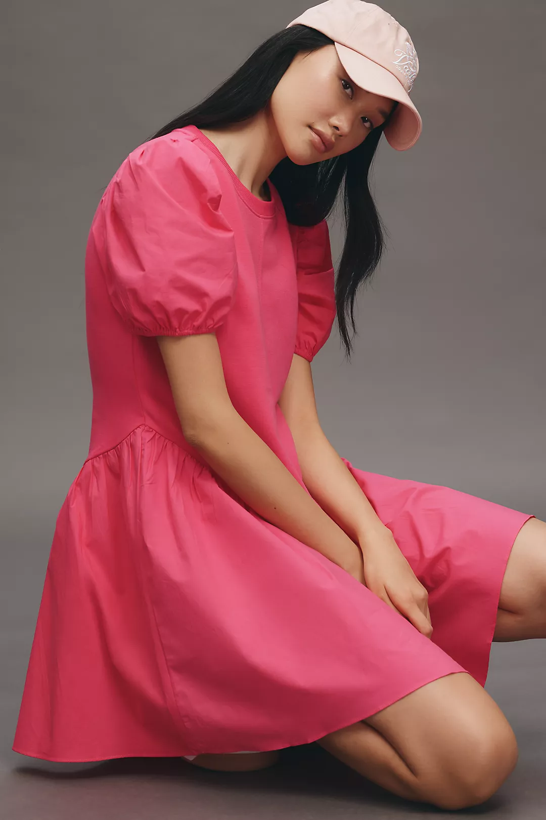 English Factory Short-Sleeve Babydoll Mini Dress