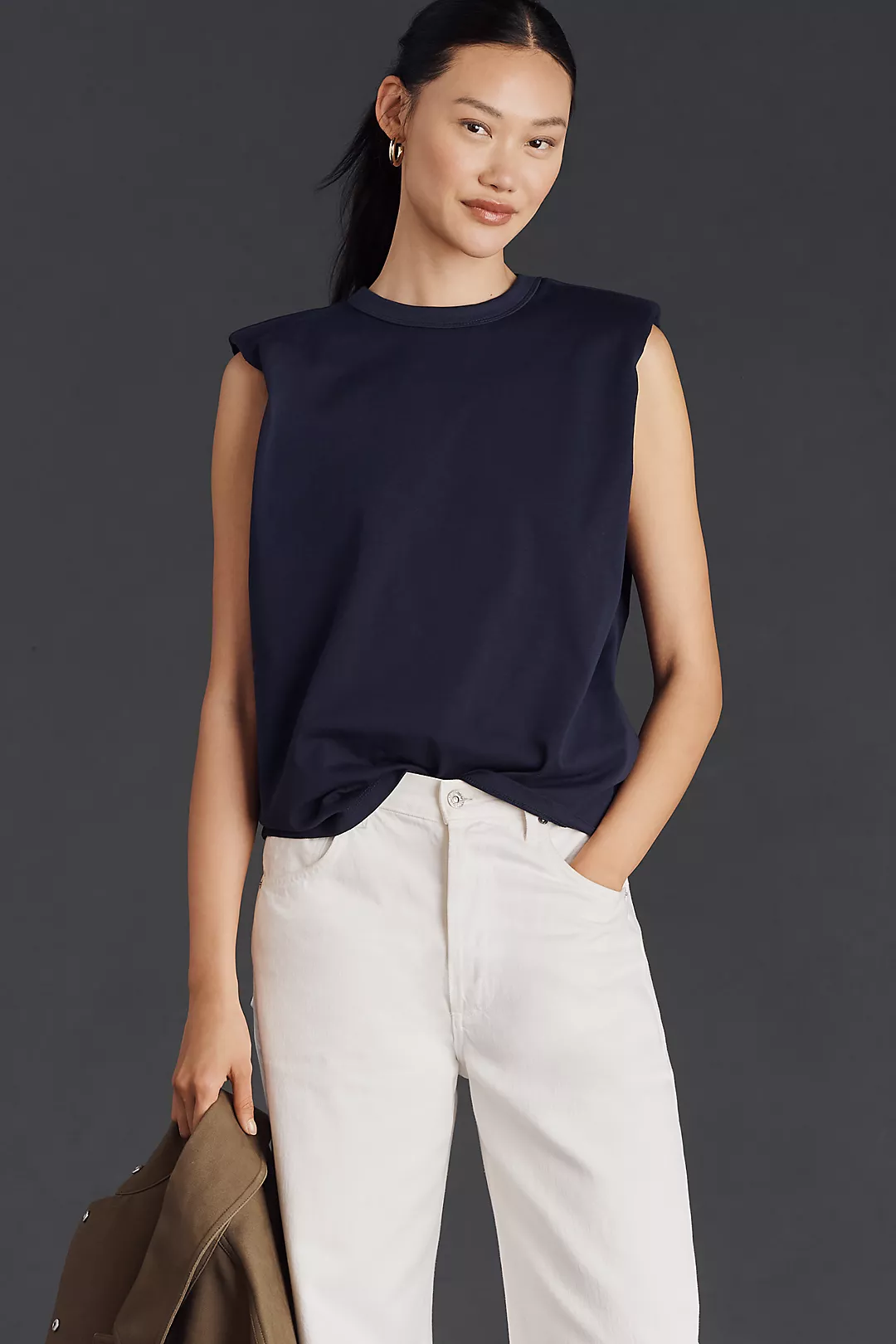 Endless Rose Shoulder Pad Muscle Shirt