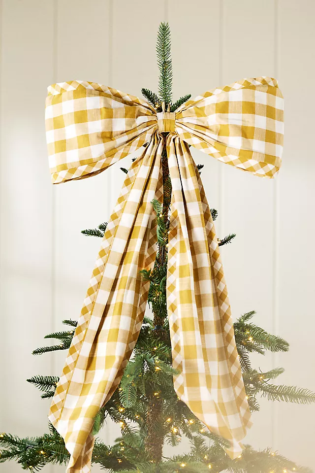 Gingham Bow Tree Topper