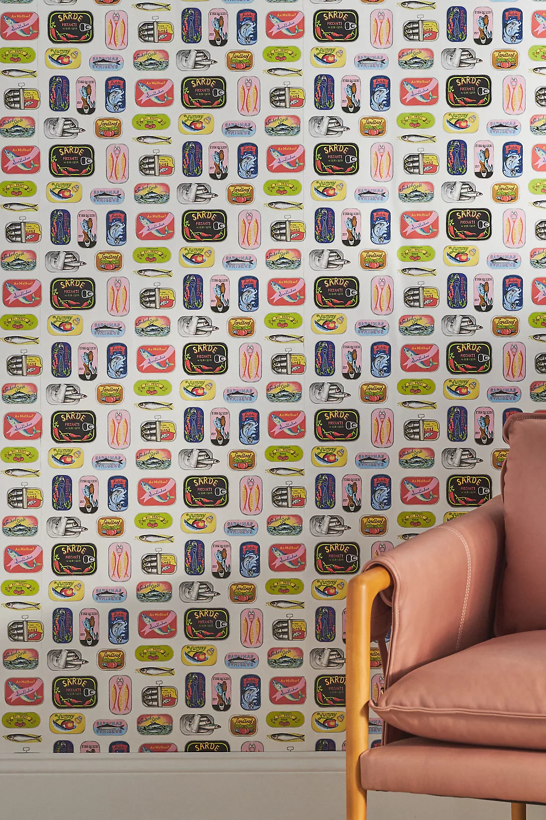 Rachel Antonoff Sardine Tins Peel-and-Stick Wallpaper
