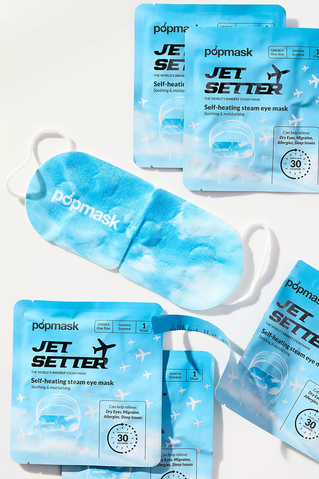 Popmask Jet Setter Self-Warming Sleep Masks