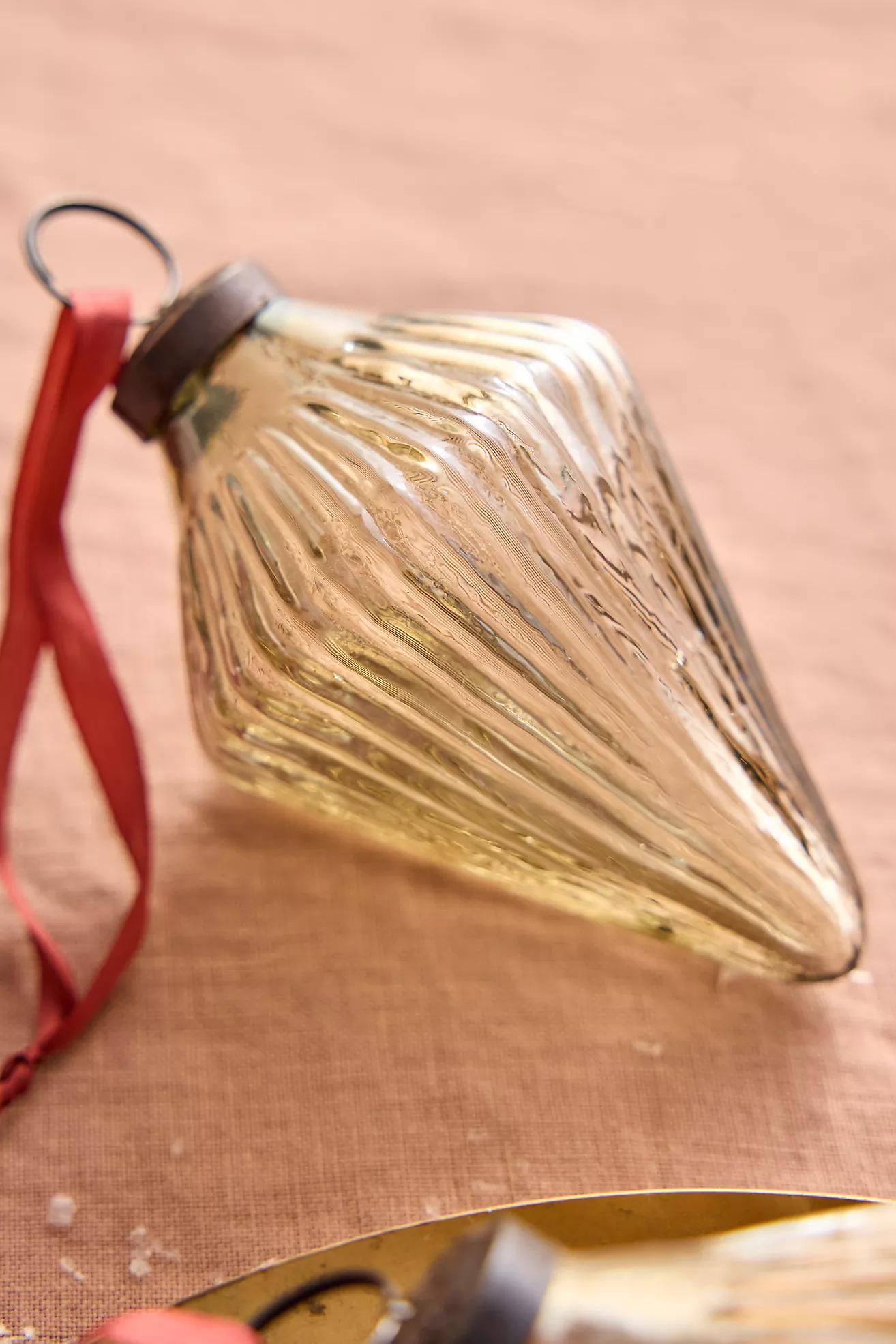 Luster Finial Glass Ornaments, Set of 6