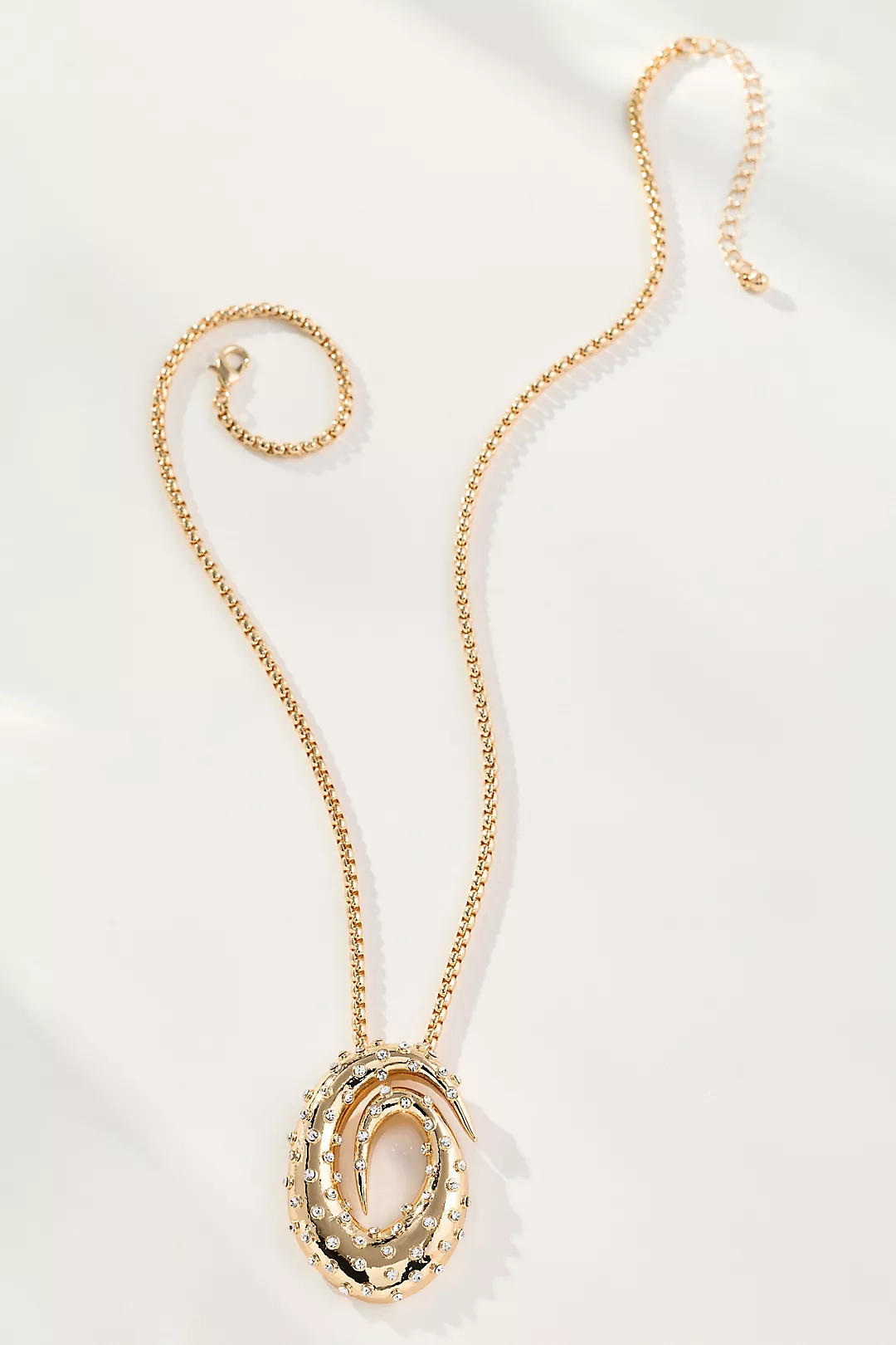 Glitz Swirl Pendant Necklace