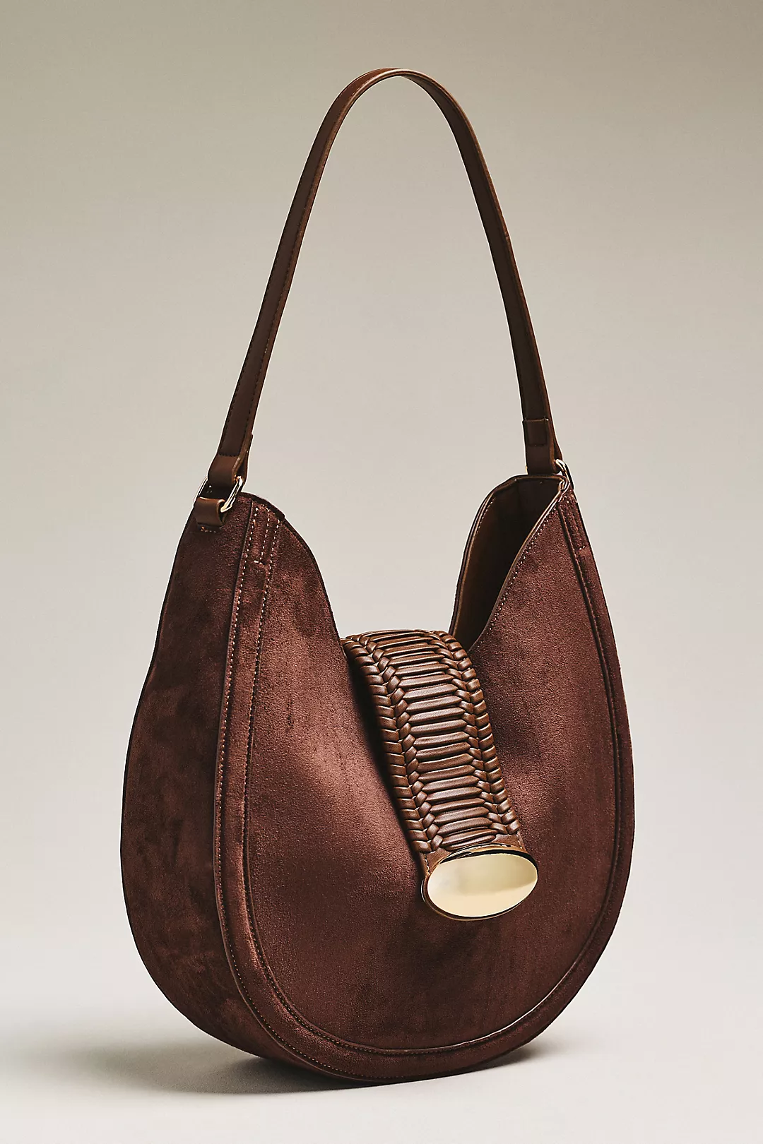 Faux-Suede Shoulder Bag