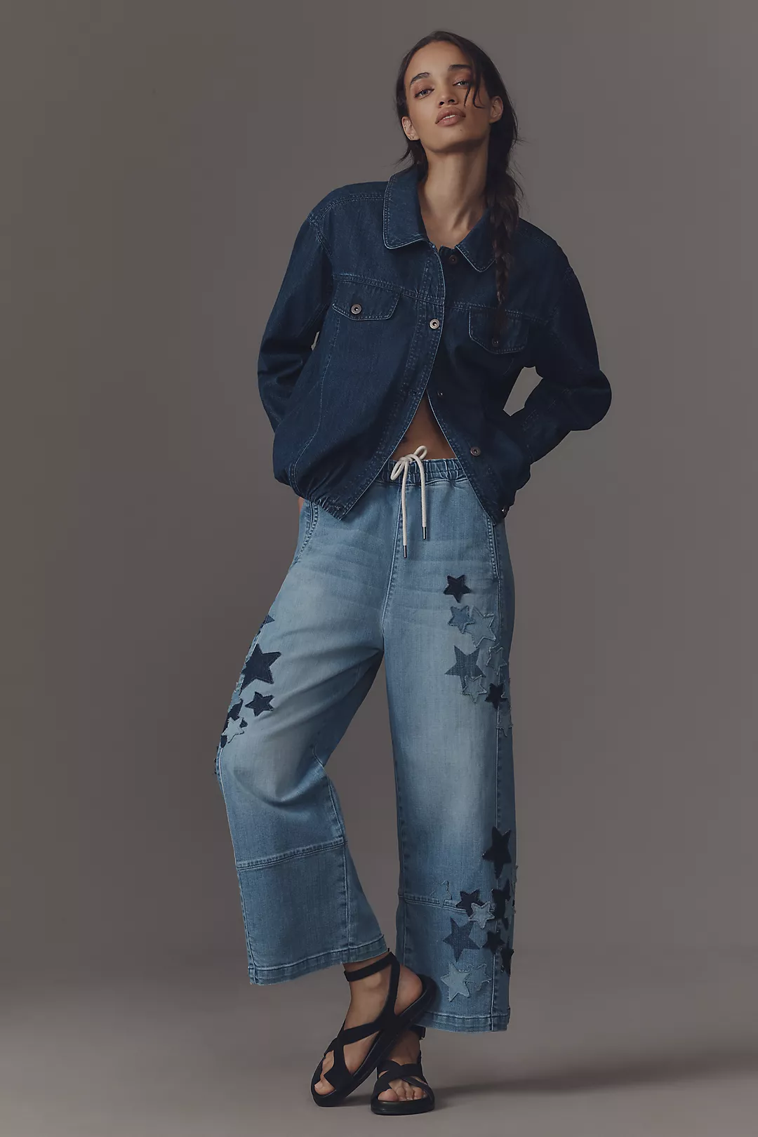 The Izzie Relaxed Pull-On Barrel Jeans by Pilcro