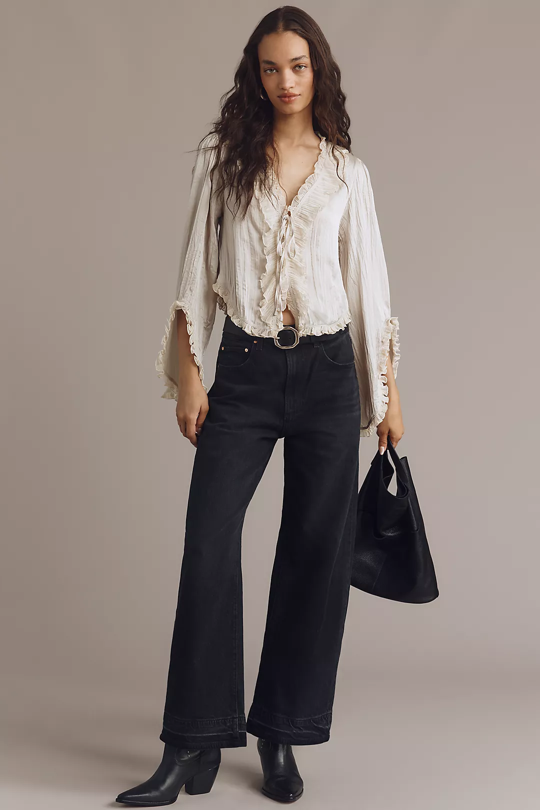 PAIGE Arellia Ankle Undone High-Rise Barrel Jeans