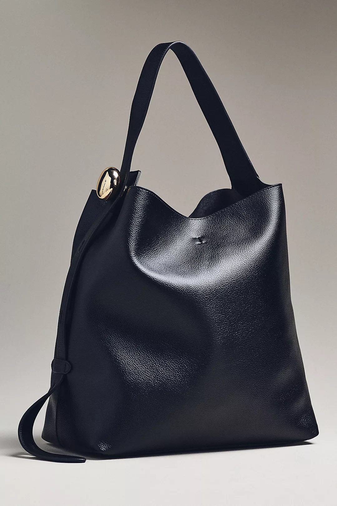 Slouchy Faux-Leather Tote