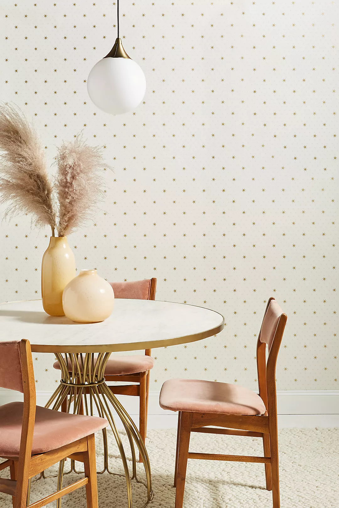 Stella Star Metallic Geometric Wallpaper