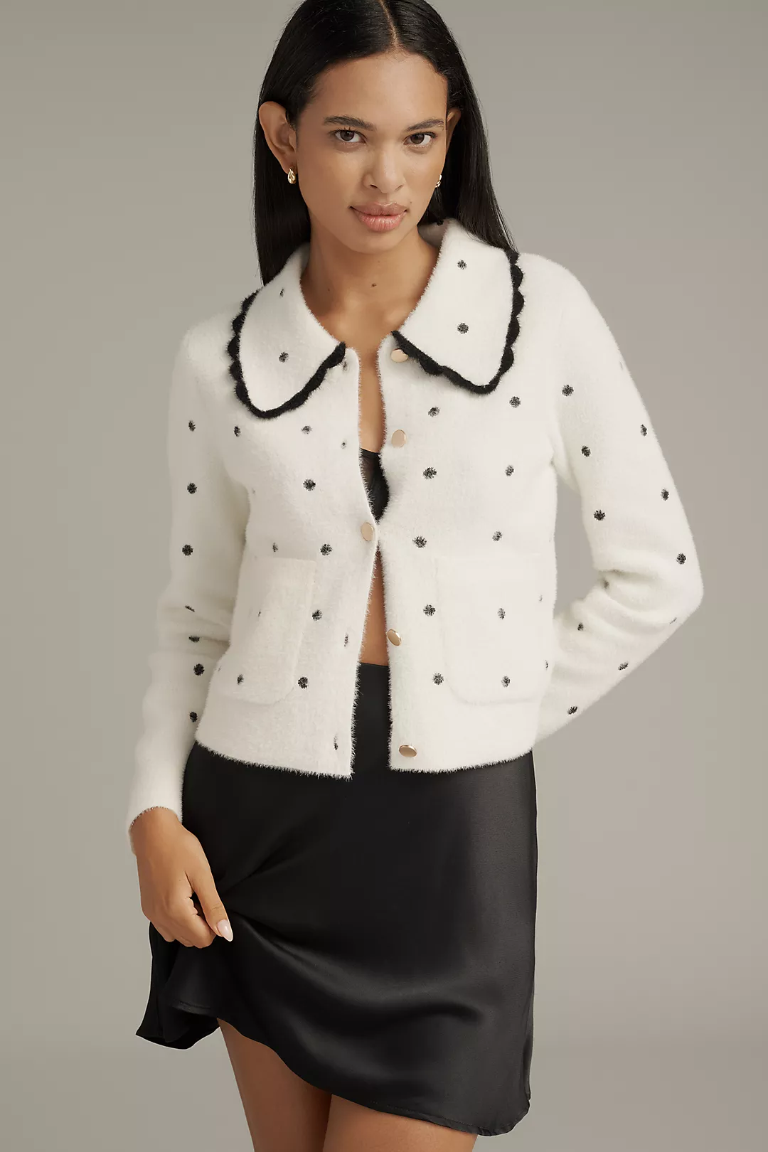NVLT Polka Dot Knit Jacket