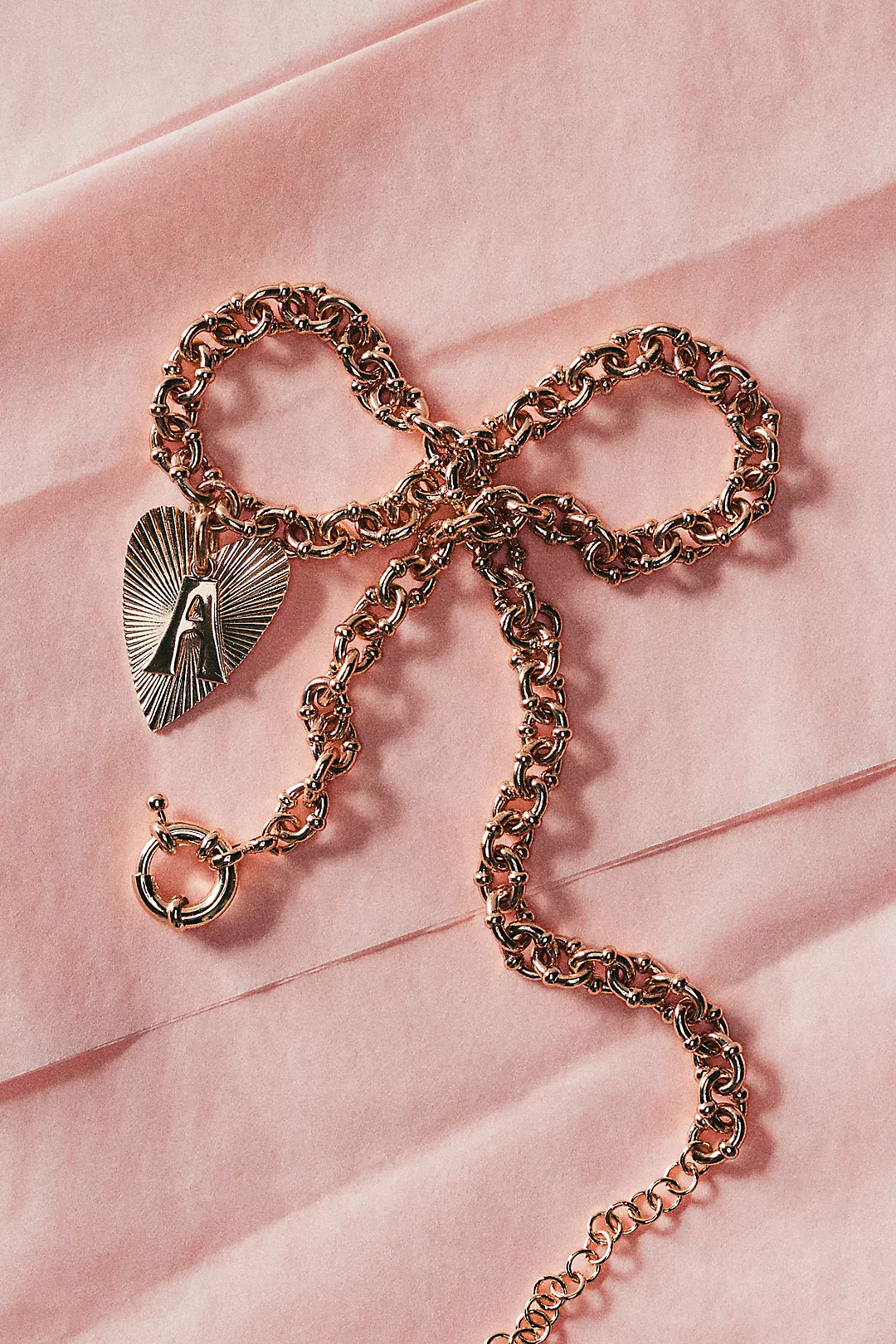 Monogram Heart Pendant Necklace