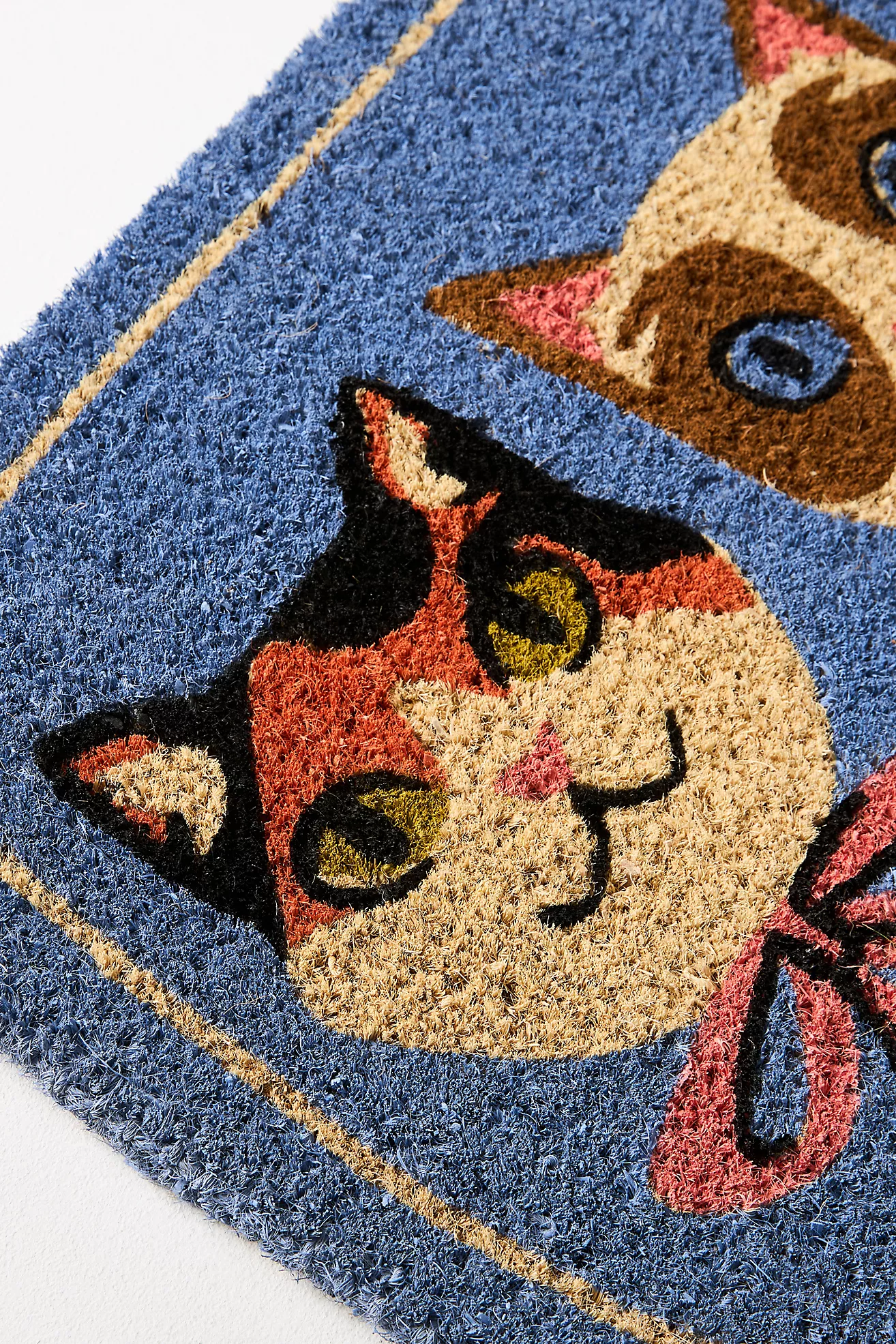 Stylish Cats Coir Printed Doormat