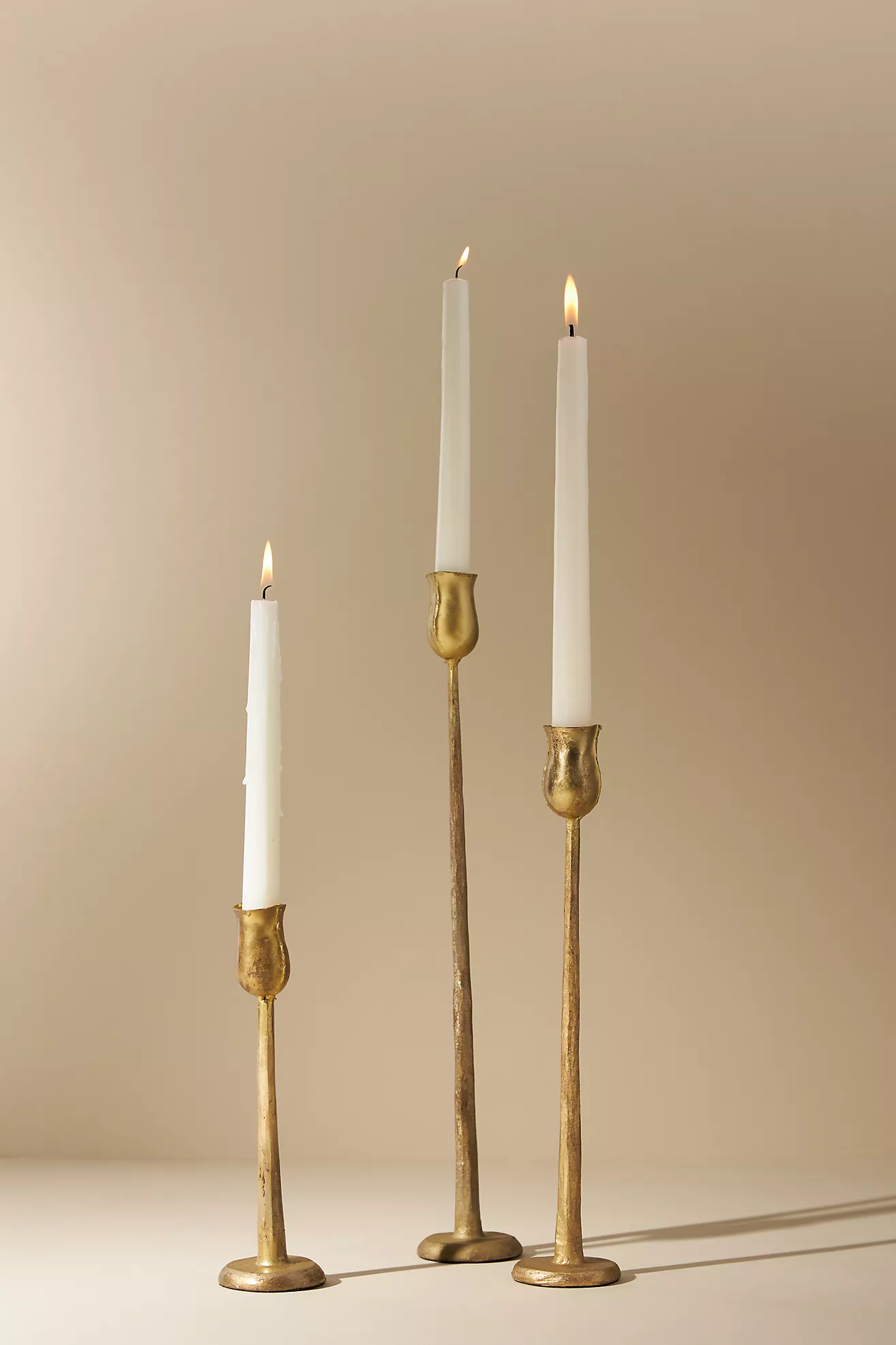Aurora Gold Metal Taper Candle Holder