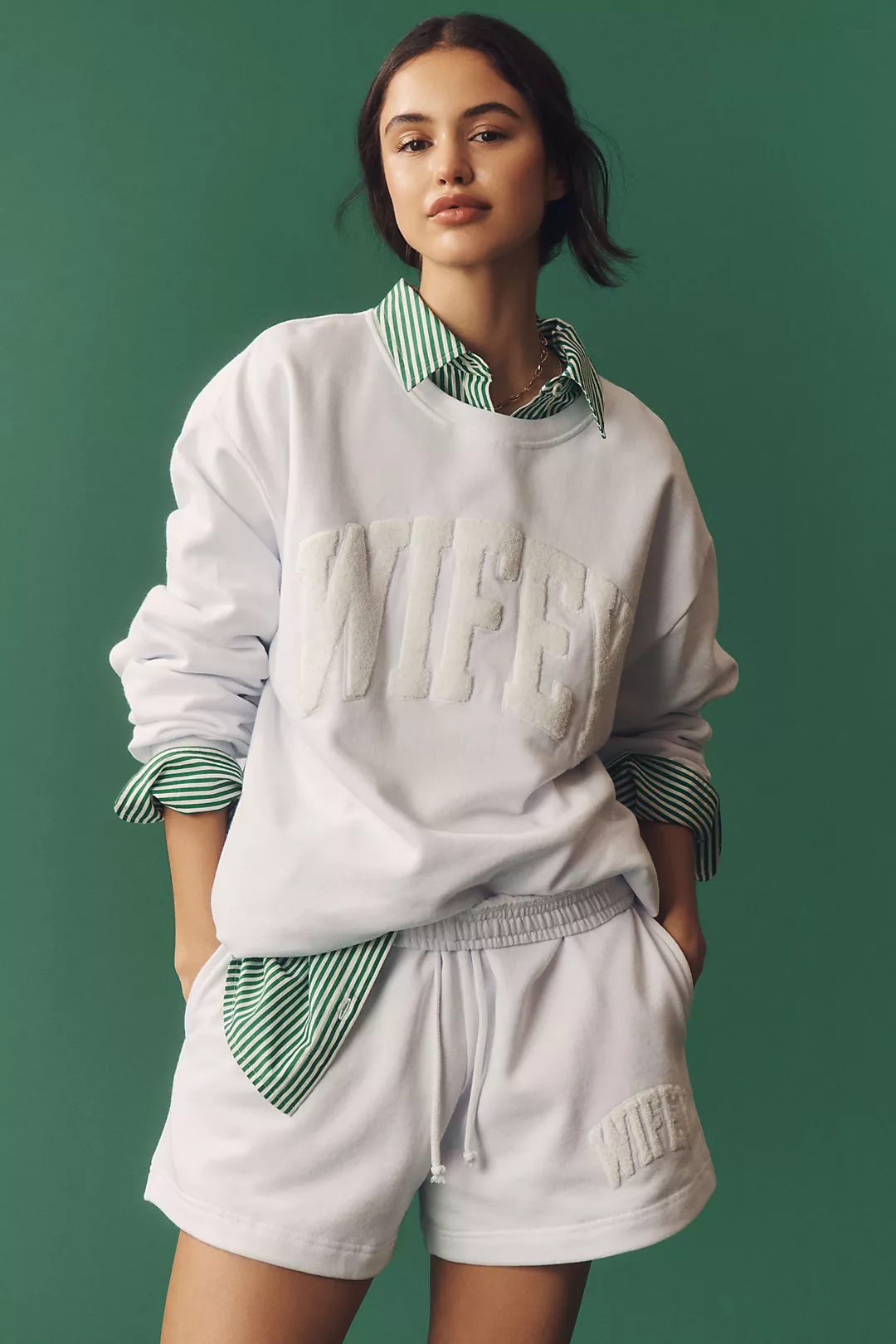 By Anthropologie Weddings Wifey Crew-Neck Sweatshirt