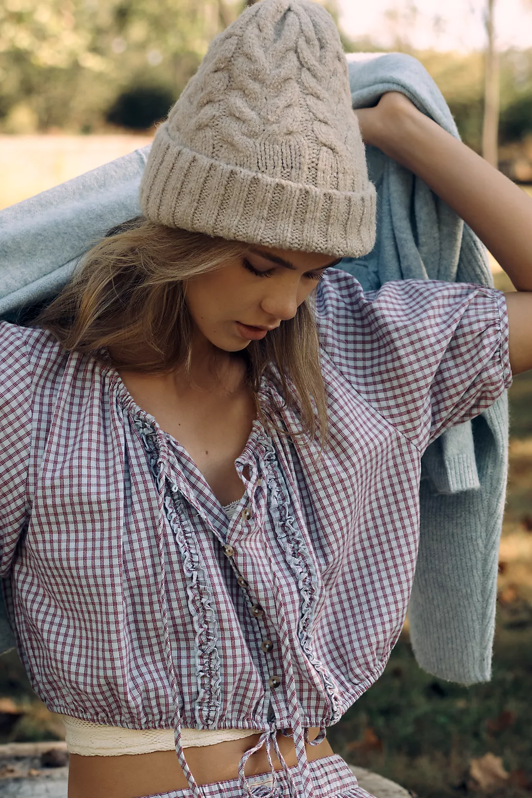 Maeve Cable-Knit Beanie