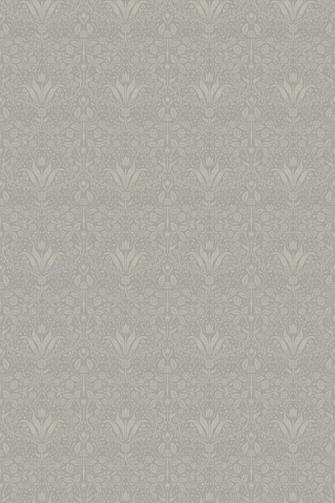 Mara Grey Tulip Ogee Floral Wallpaper