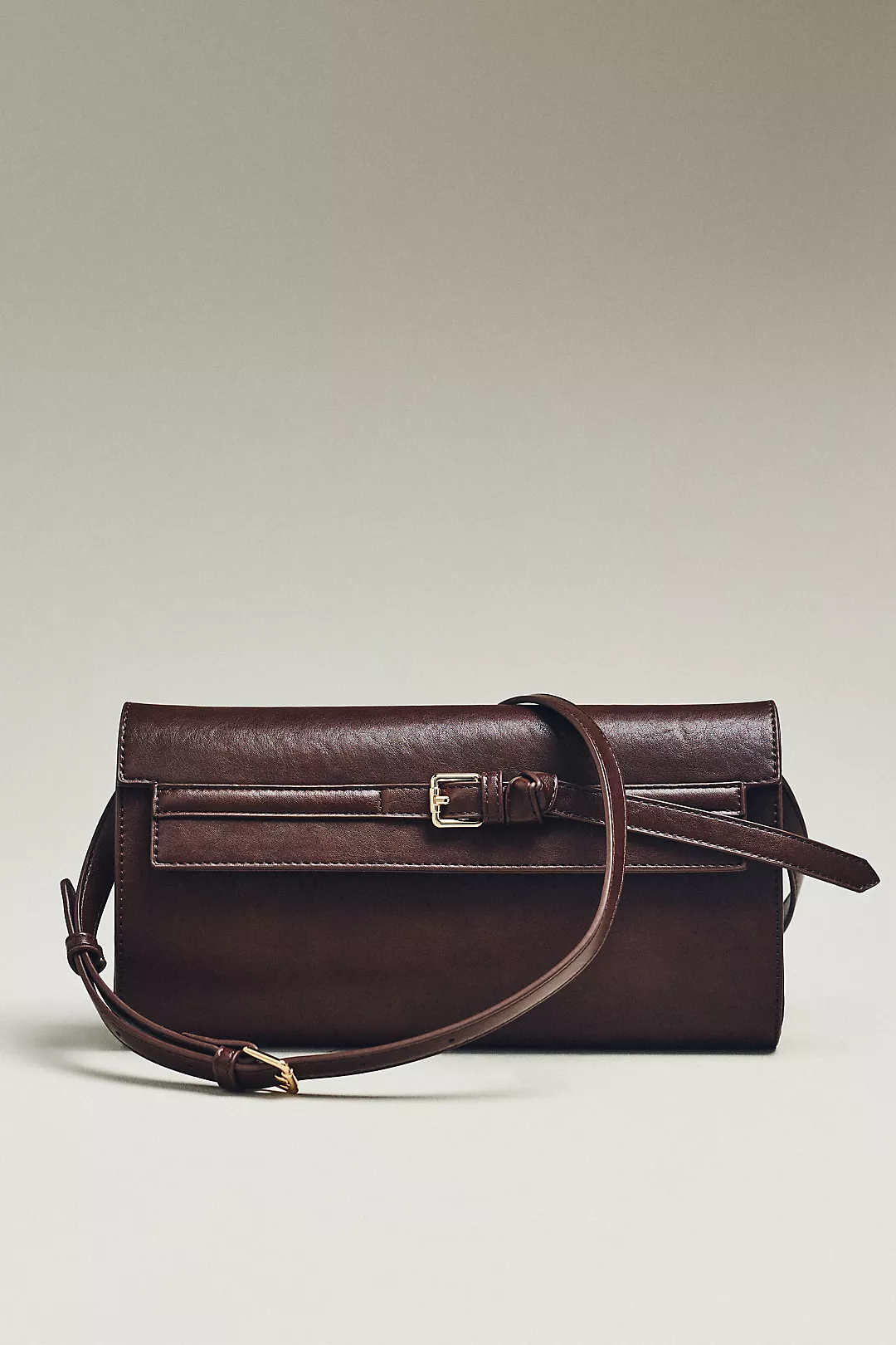 Structured Belted Crossbody Bag