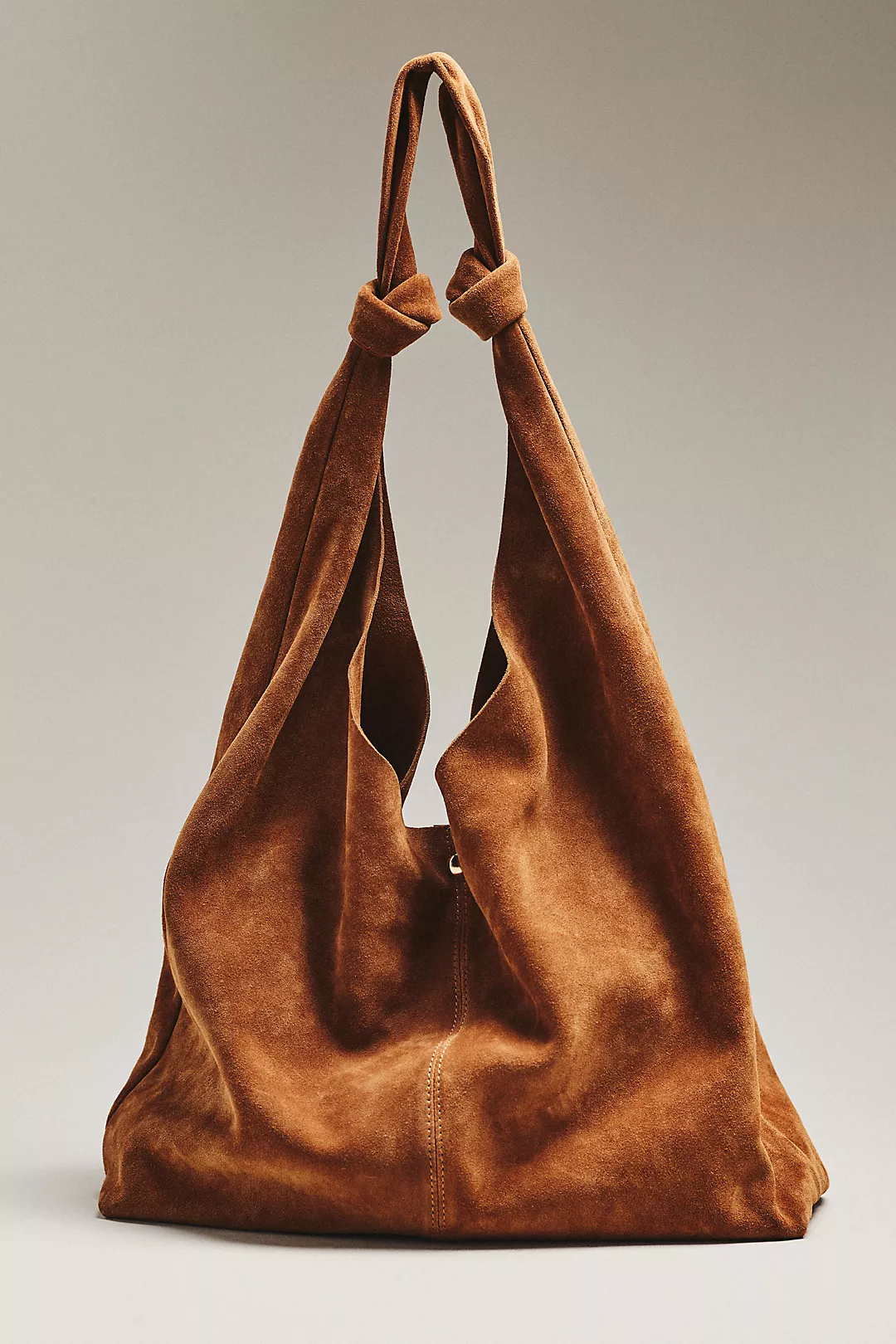 The Love Knot Suede Slouchy Bag