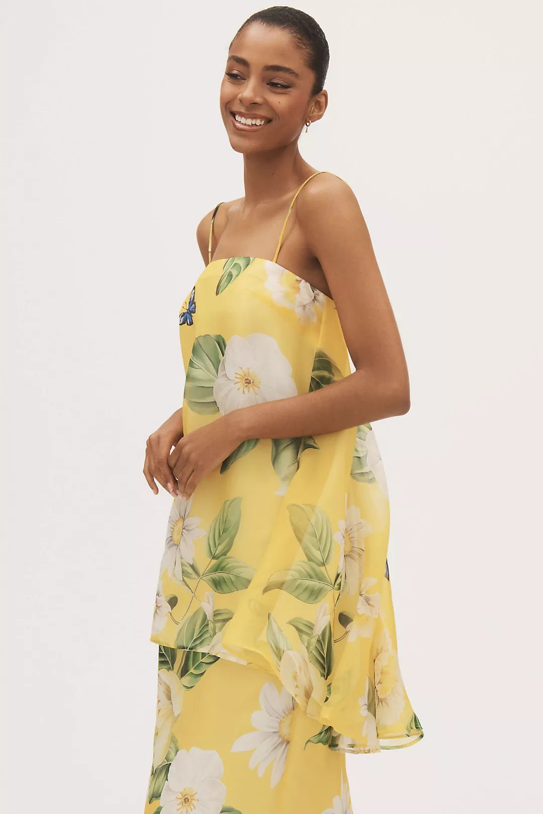 LEO LIN Sylvia Longline Silk Blouse