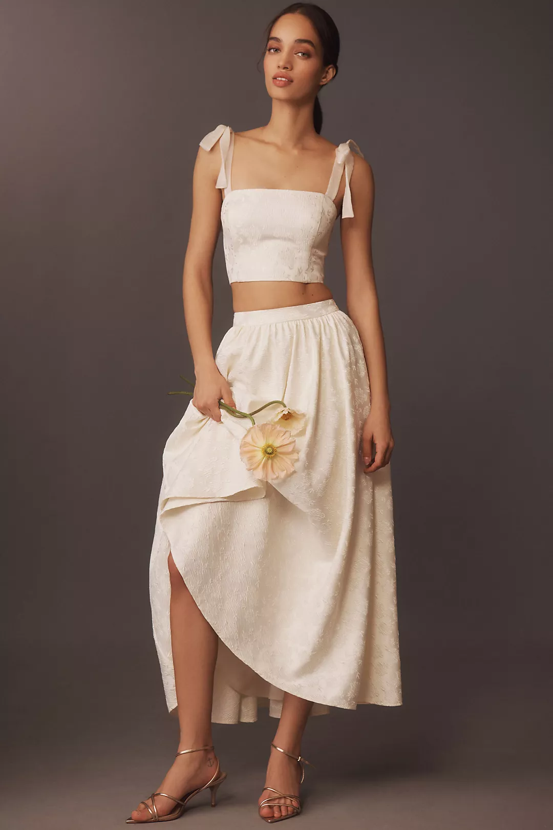 Hutch Tie-Strap Crop Top & Midi Skirt Set