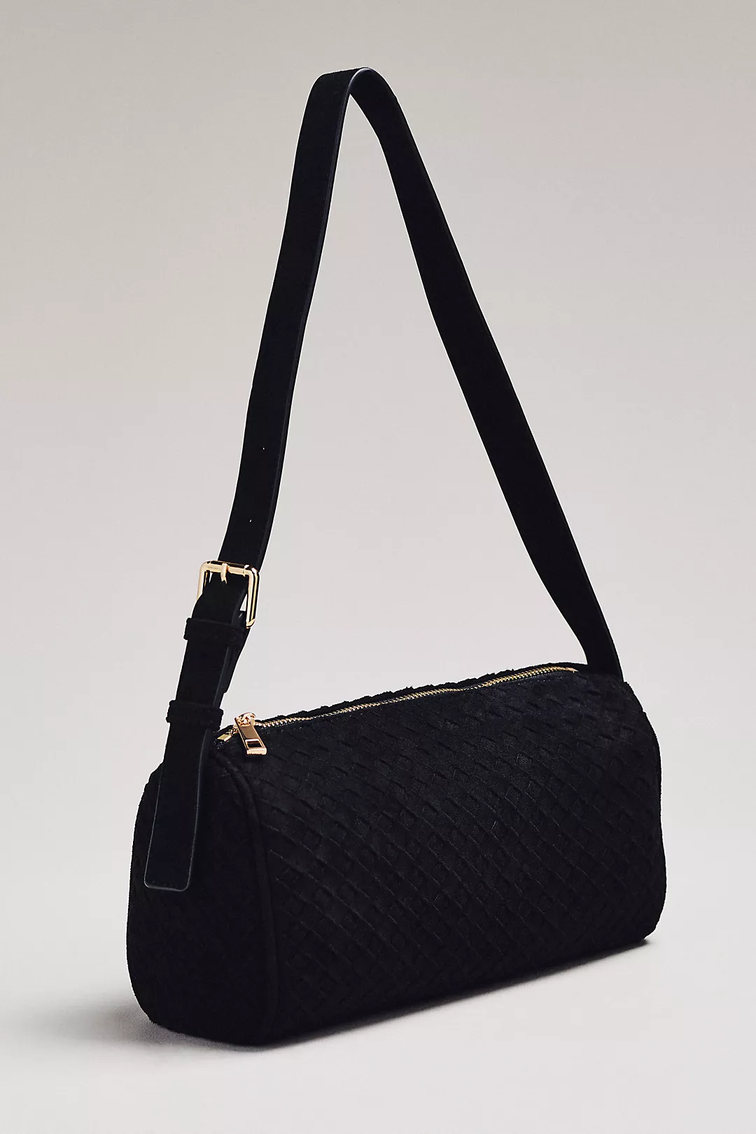 By Anthropologie Woven Faux-Suede Shoulder Bag