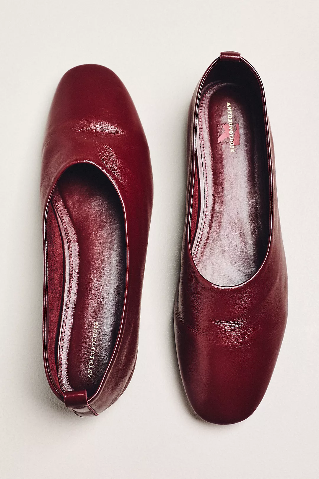 By Anthropologie Leather Glove Ballet Flats