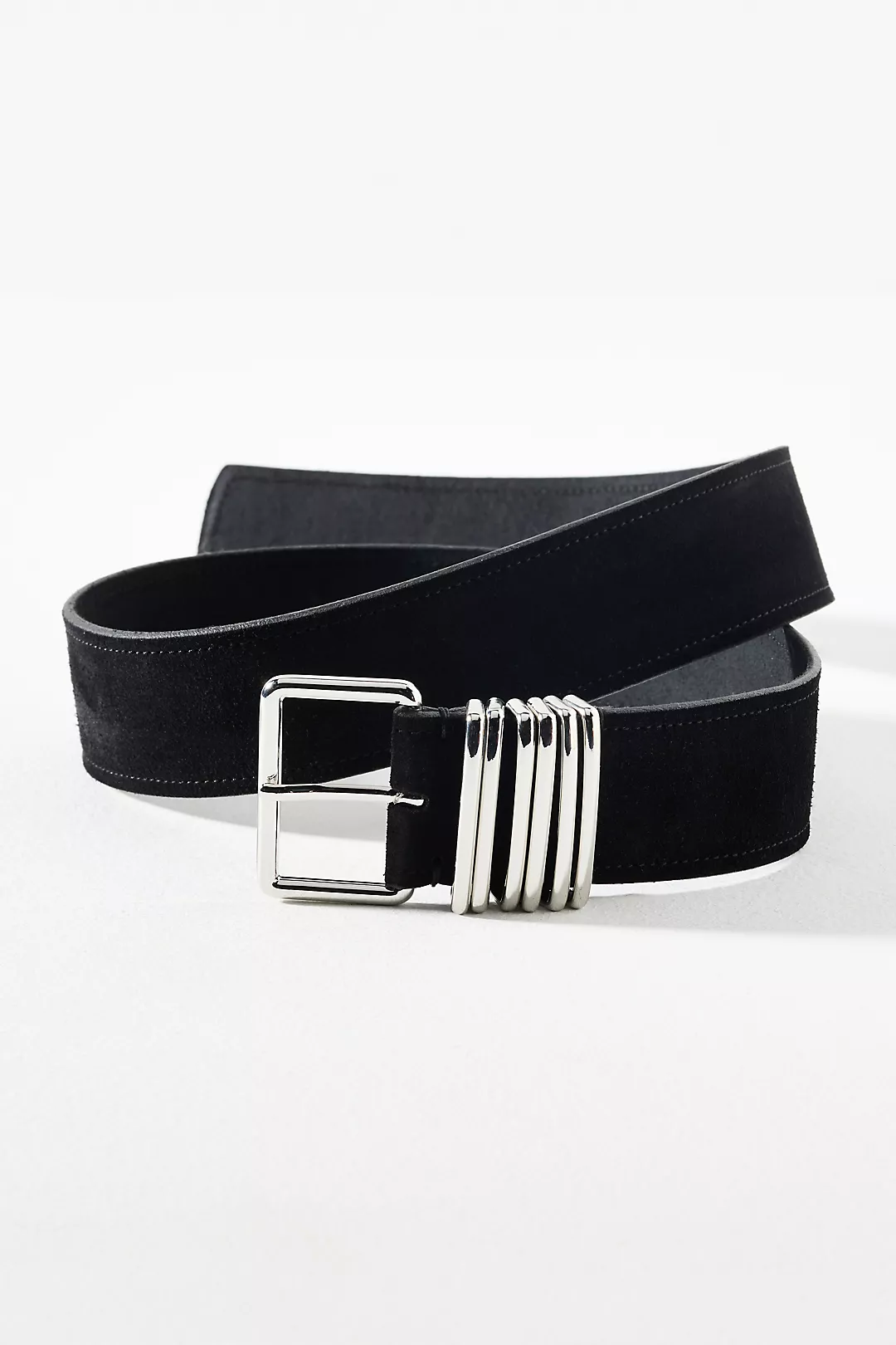 Square Buckle Multi Keeper Belt
